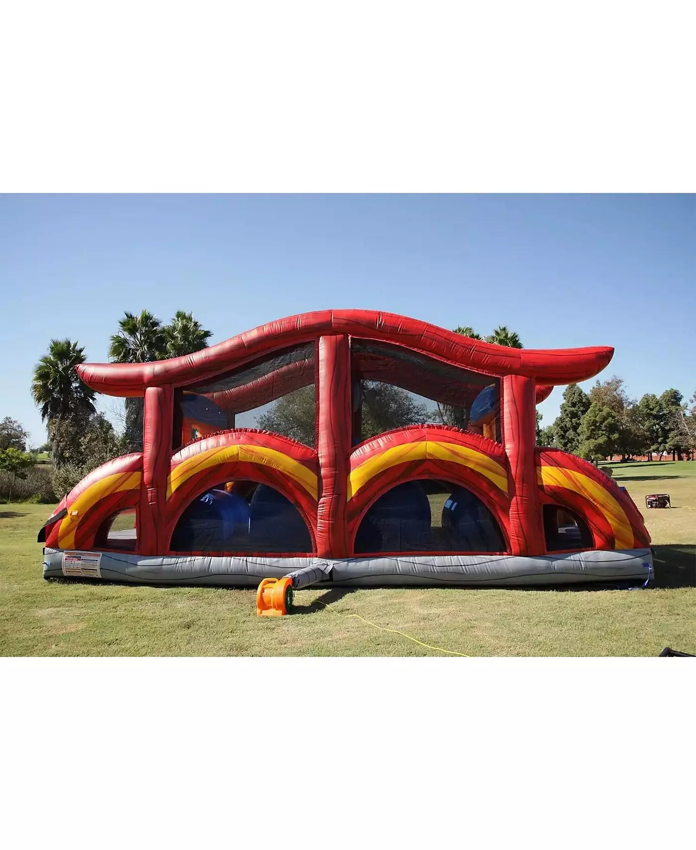 Jumporange Shadow - надувной батут с полосой препятствий для детей и взрослых с нагнетателем, коммерческий класс, всплывающие батуты, для использования на открытом воздухе и в помещении, качество аренды (шт. 6)