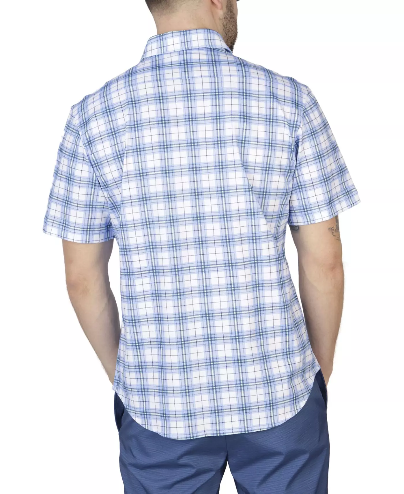 Рубашка с короткими рукавами в клетку Tailorbyrd Windowpane