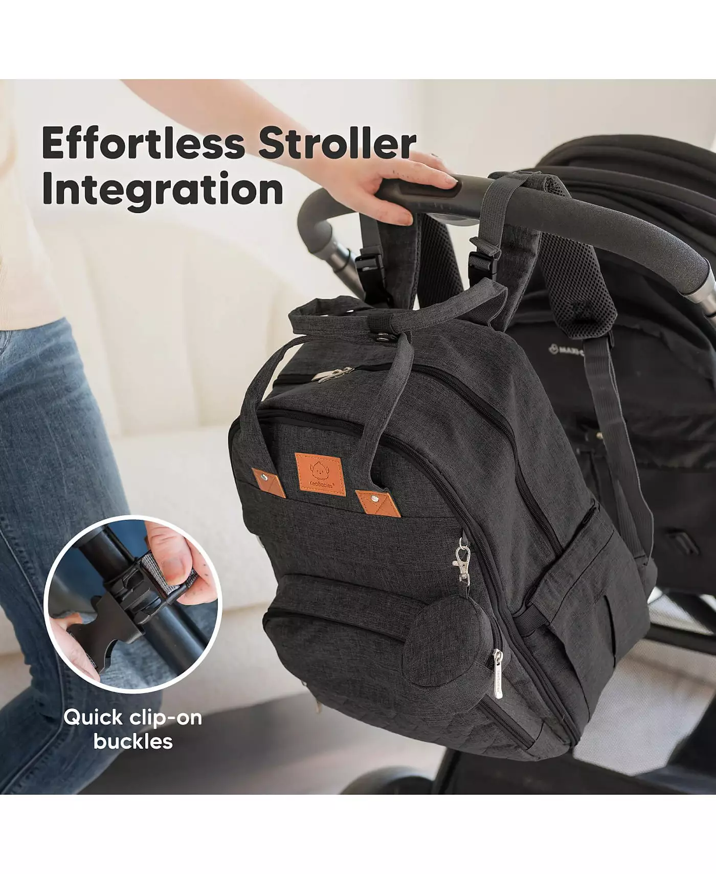 Сумка для подгузников KeaBabies Rove с пеленальным столиком, водонепроницаемая детская сумка, дорожный подгузник