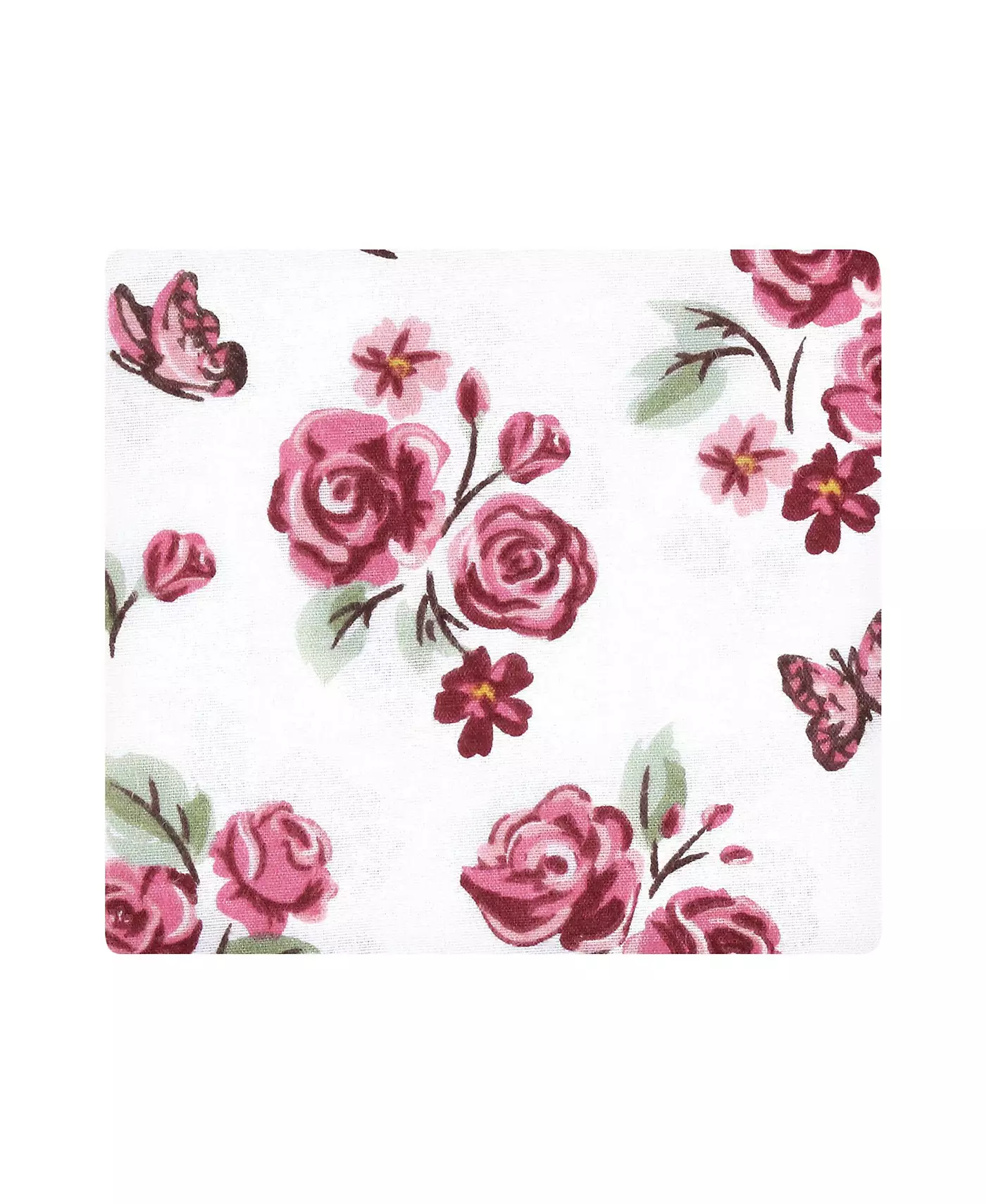 Комплект одеял для новорожденных девочек Hudson Baby из хлопка и полиэфирной фланели, сладкие розы, один размер