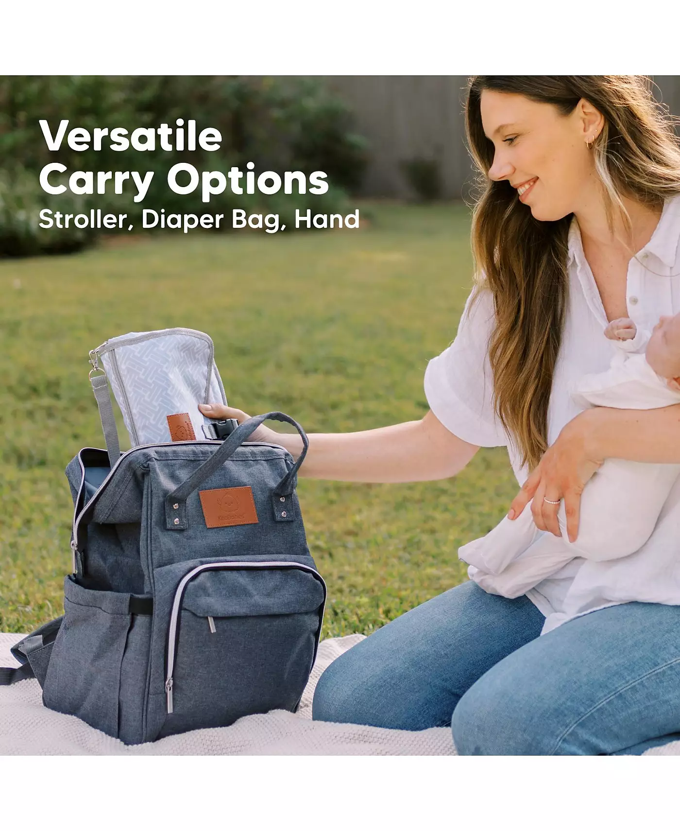 Пеленальный коврик KeaBabies Ezee, портативный пеленальный коврик, водонепроницаемый складной пеленальный коврик