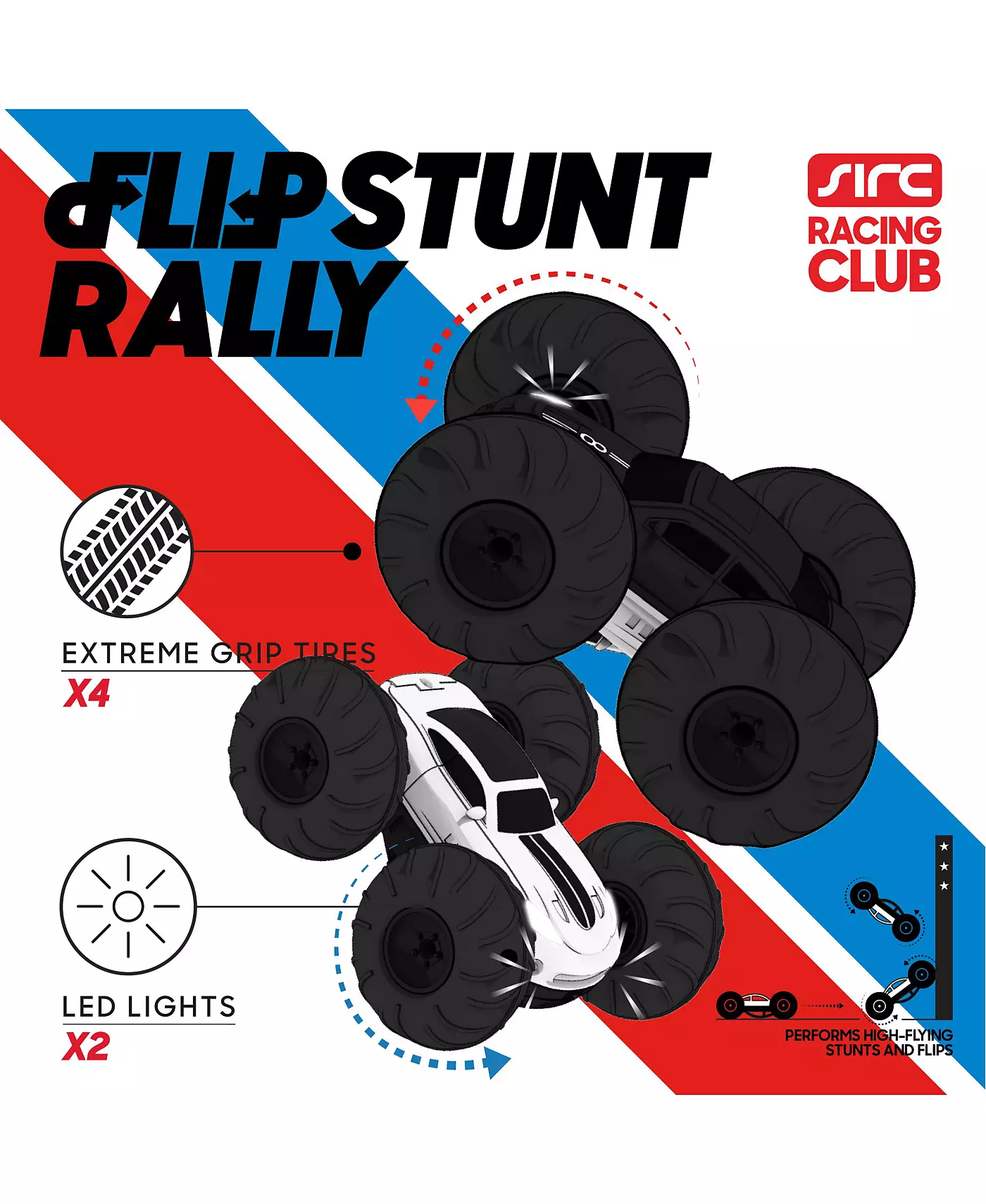 Sharper Image Toy RC Flip Stunt Rally, двухсторонний переворачивающийся автомобиль