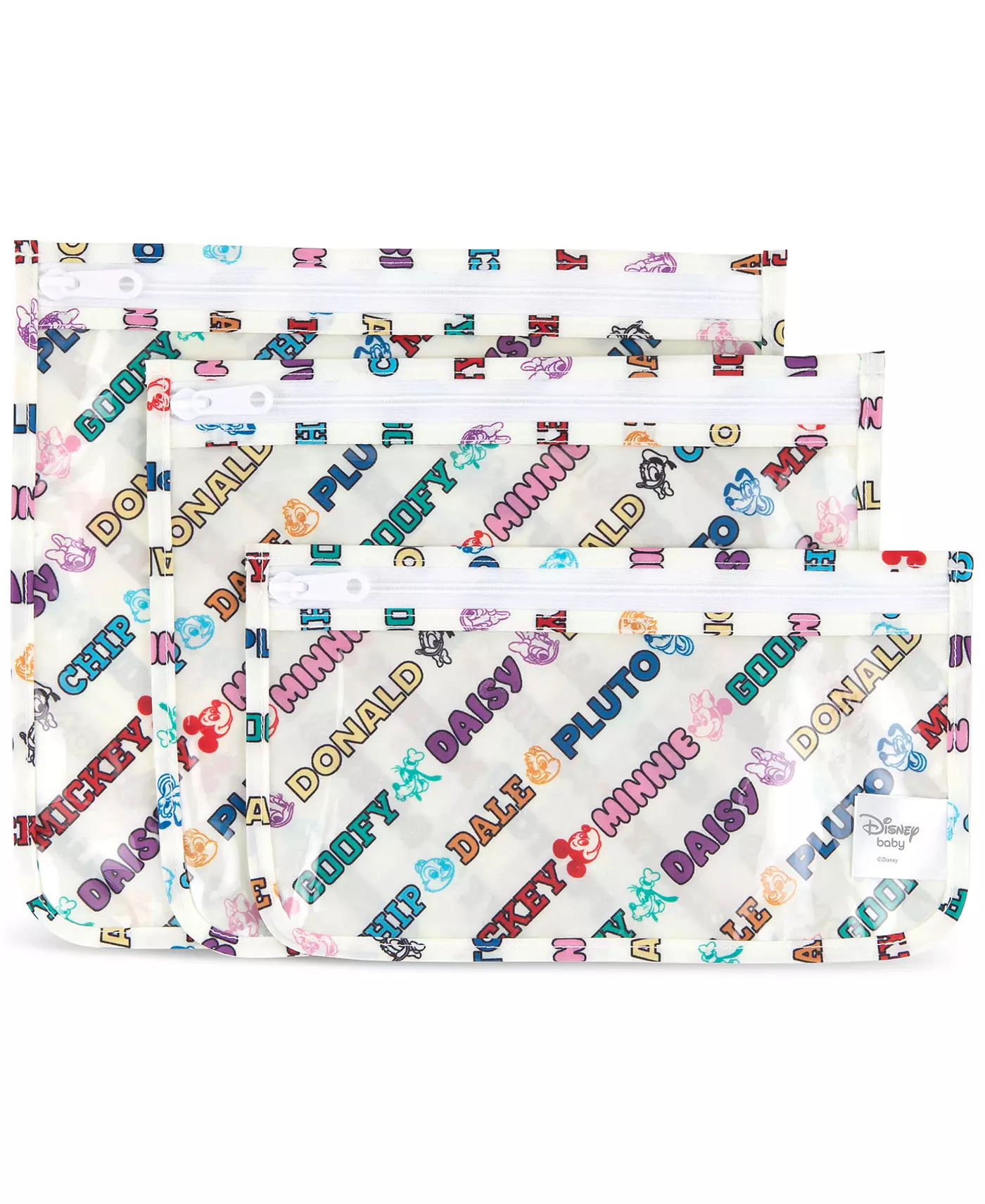 Bumkins Baby 3-Pc. Disney Mickey & Friends Водонепроницаемый Прозрачный Дорожный Набор