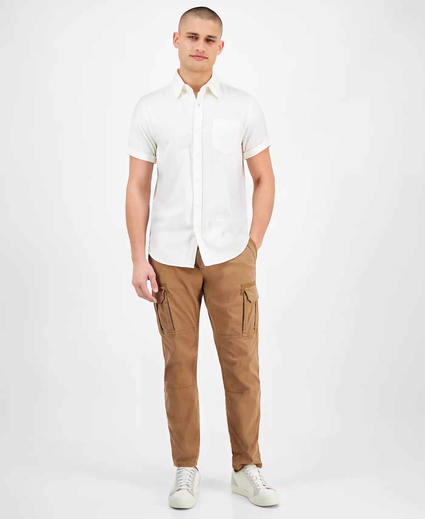 Мужская рубашка Sun + Stone Weston, созданная для Macy's