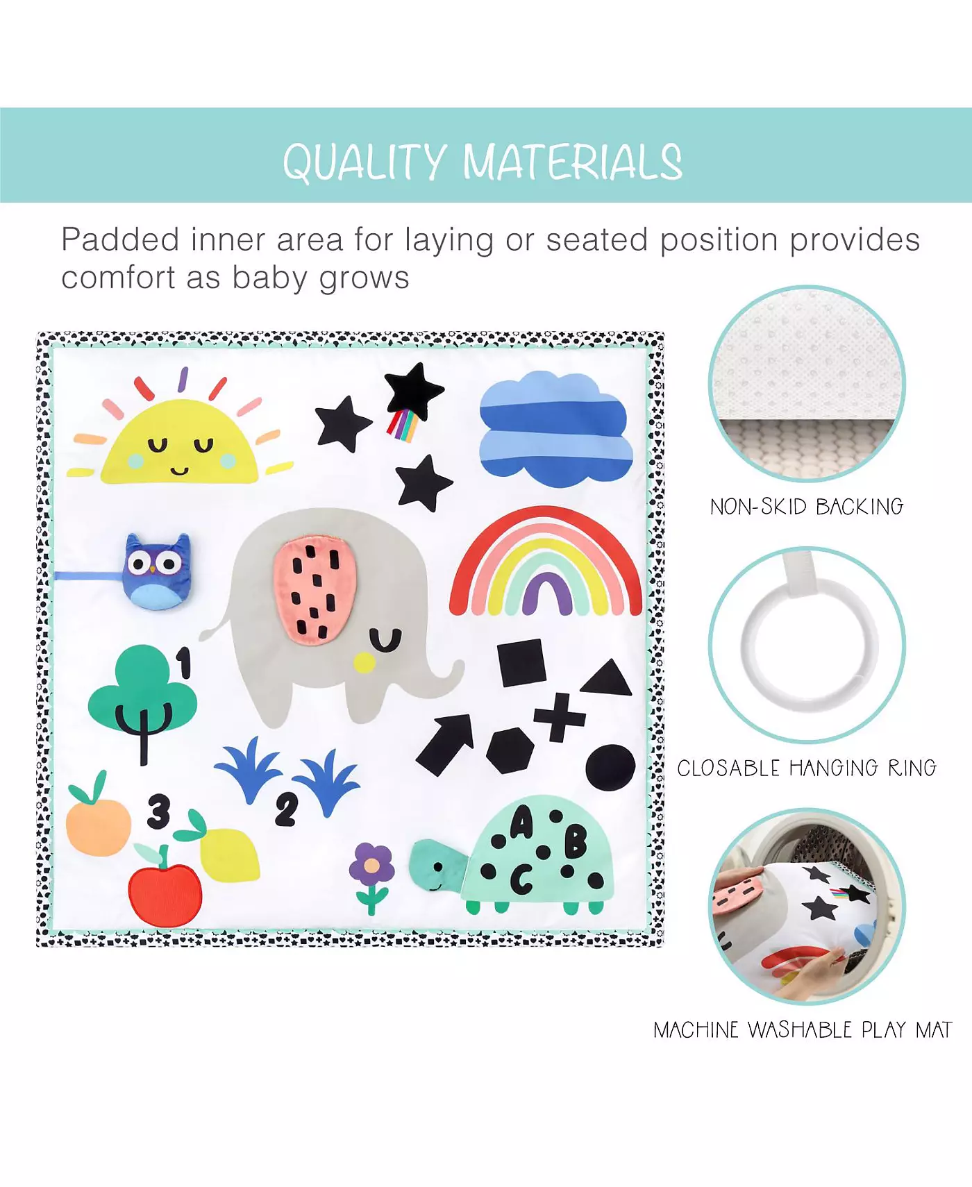 Детский игровой комплекс «Слон Монтессори» 7 в 1 «Peanutshell» и игровой коврик для малышей