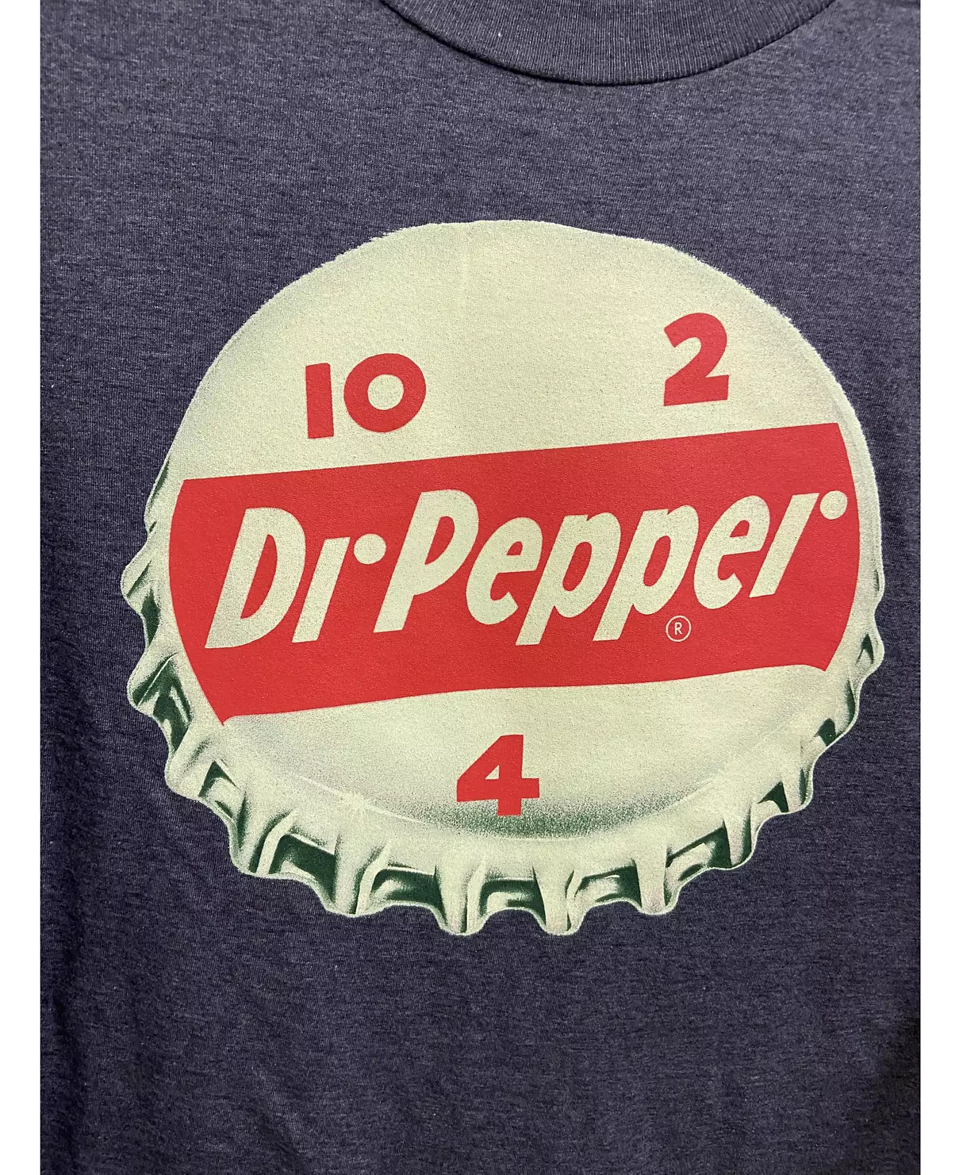 Мужская футболка Dr. Pepper Retro Bottle Cap Logo Charcoal Heather Graphic Tee-Small
