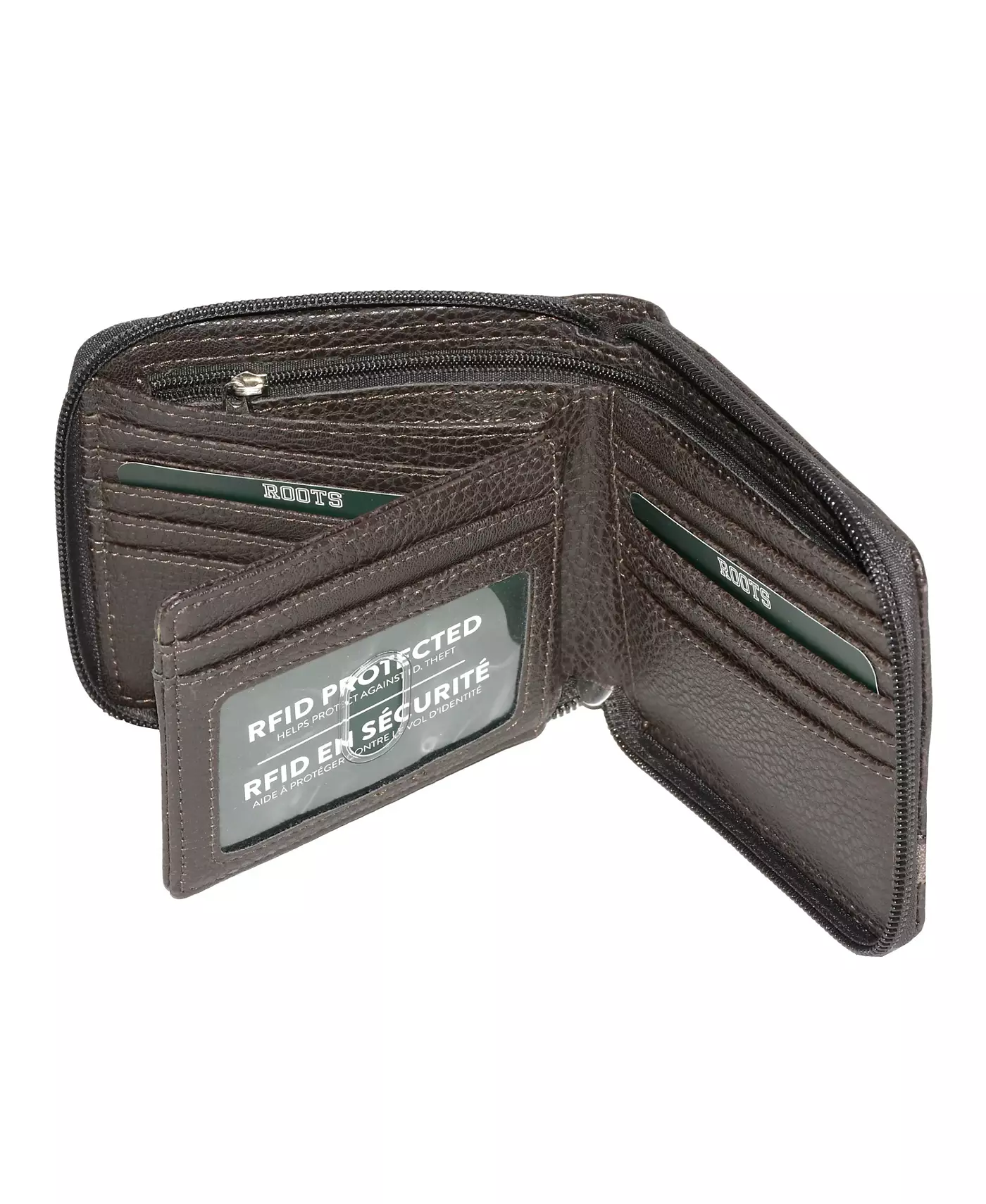 Мужской кошелек Roots Men Zipper Around с центральным крылом