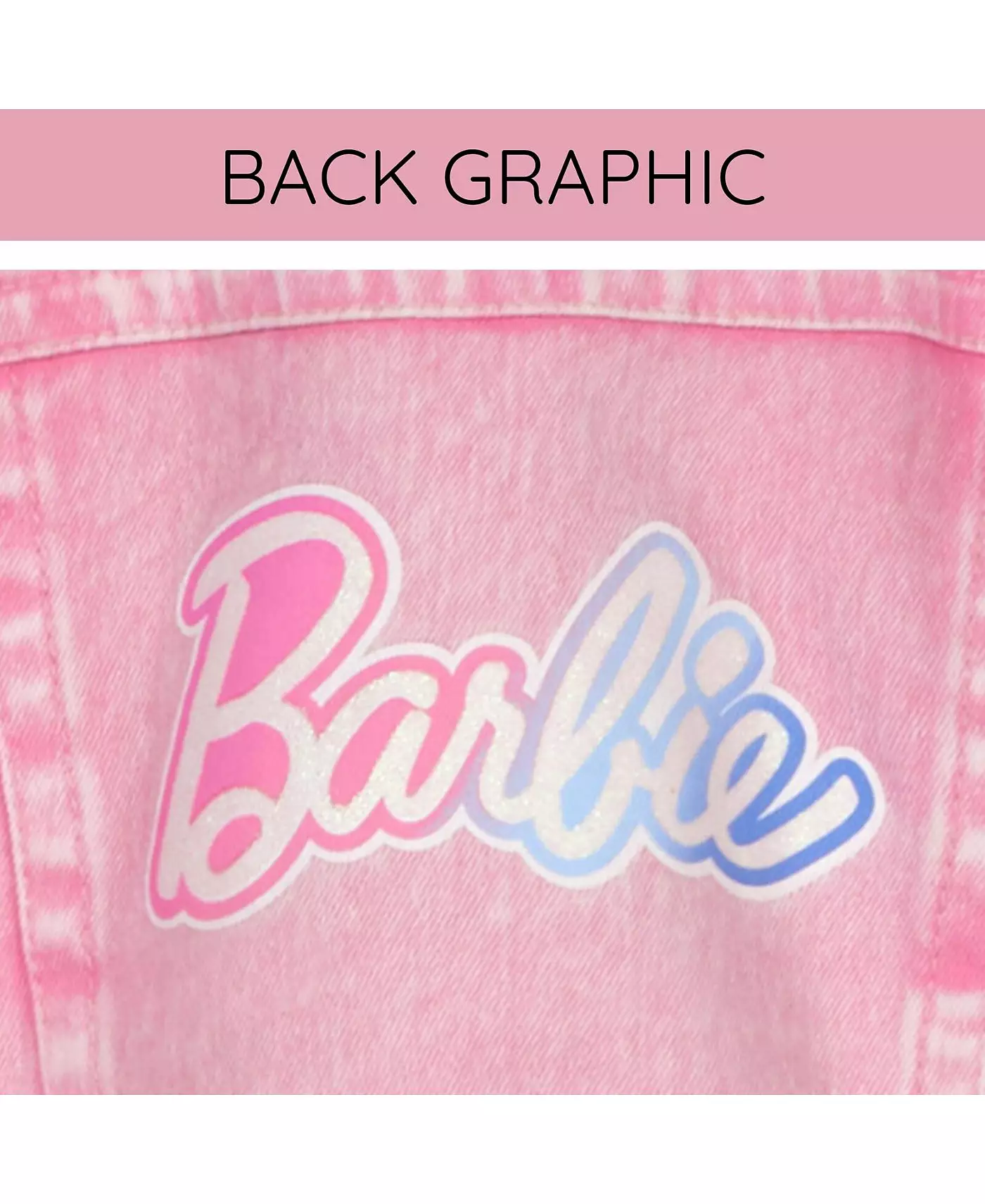 Розовая джинсовая куртка Барби