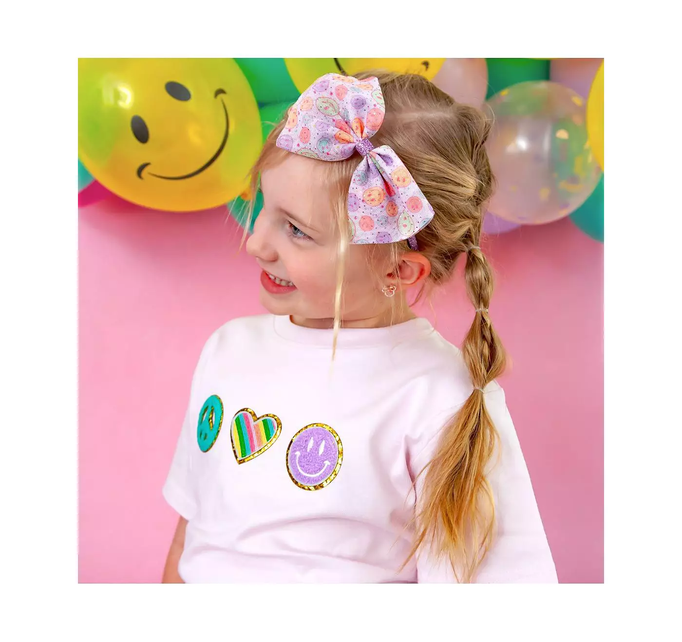 Ободок для волос Sweet Wink Girls Smiley Face из тюля с бантом