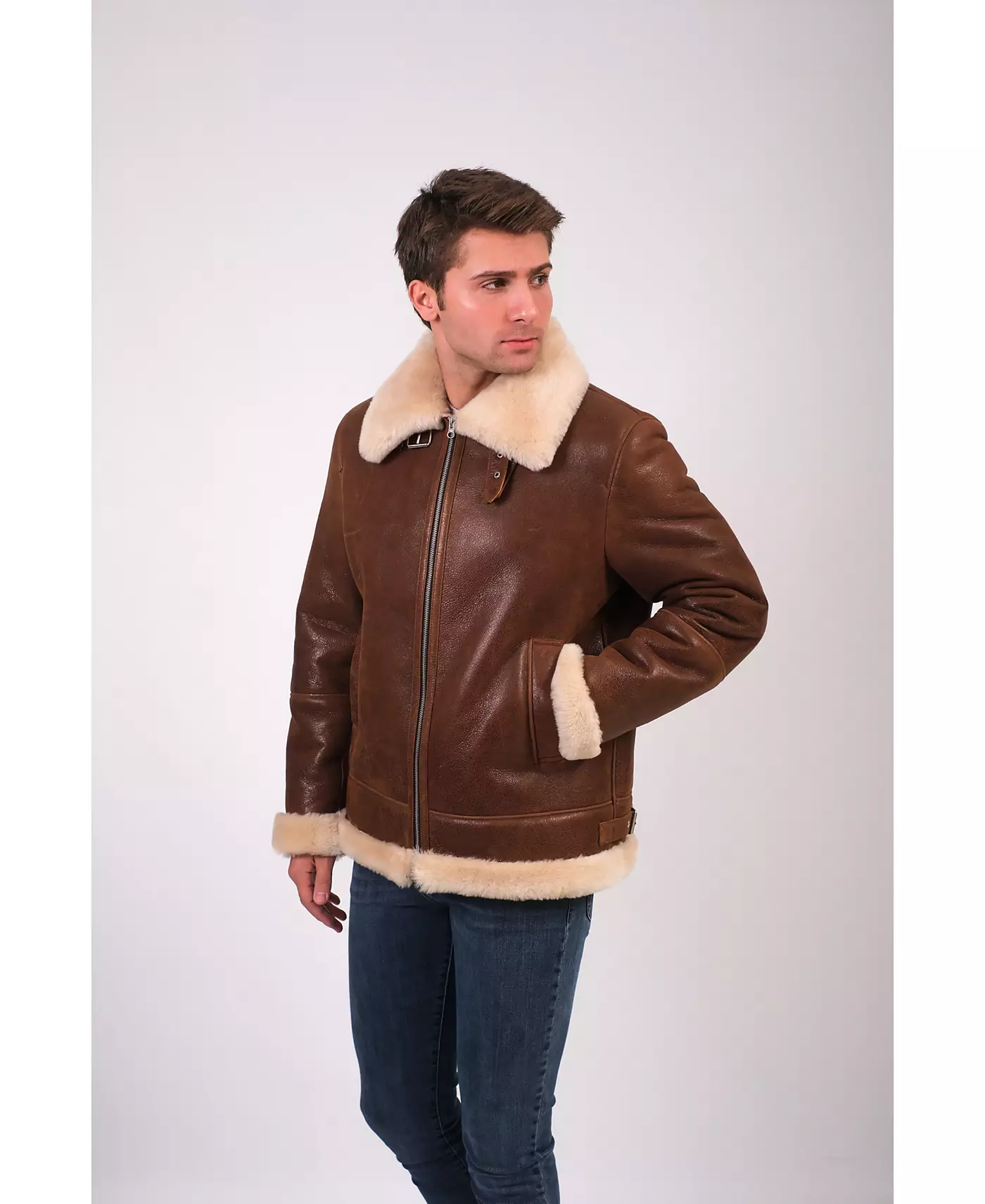Мужская куртка Furniq UK из овчины, коричневая, создана для Macy's