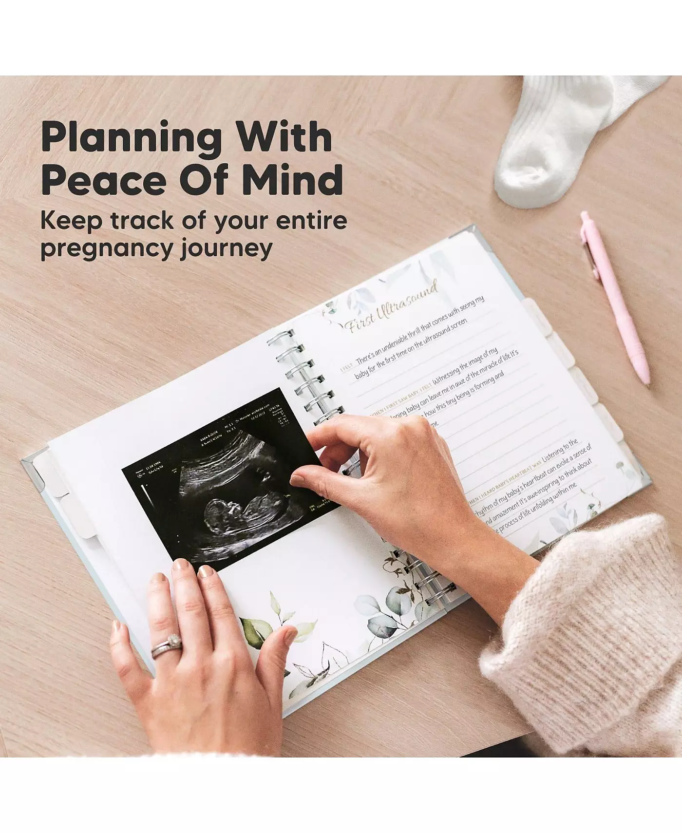 Книга-памятка для дневника беременности KeaBabies: Inspire, 90 страниц в твердом переплете, дневники беременности для мам, готовящихся стать мамочками впервые