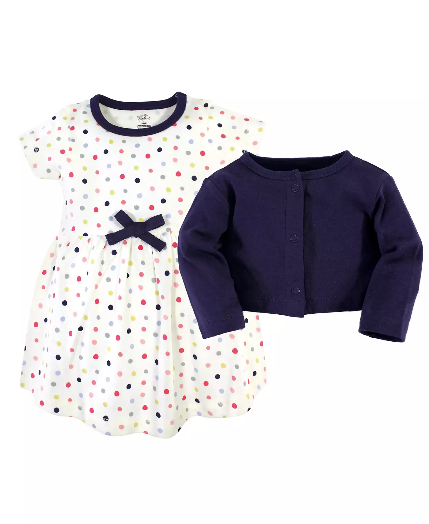 Платье и кардиган из органического хлопка для девочек от «Toddled by Nature»