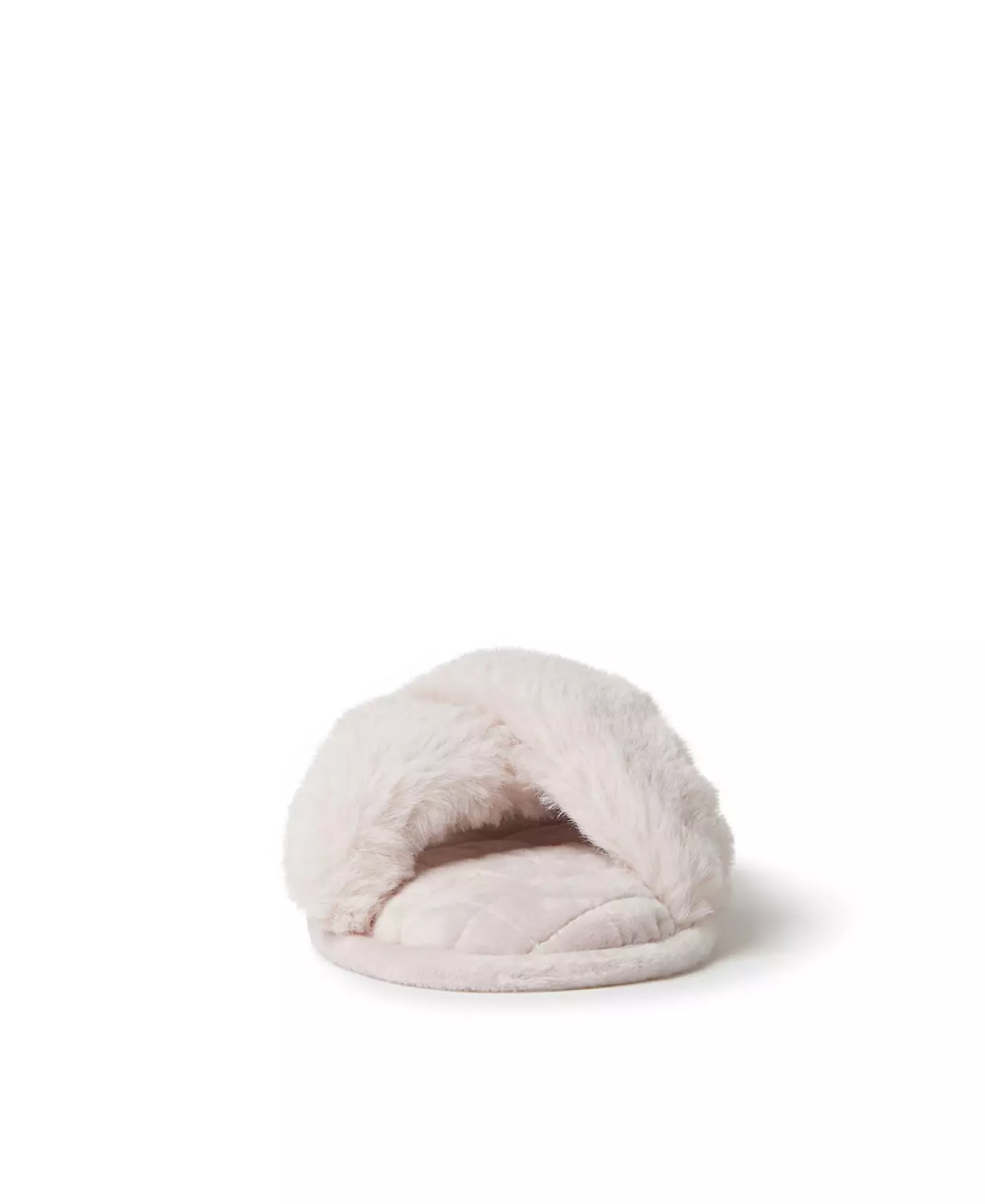 Женские тапочки-слайдеры Jessica Furry Cross Band Dearfoams