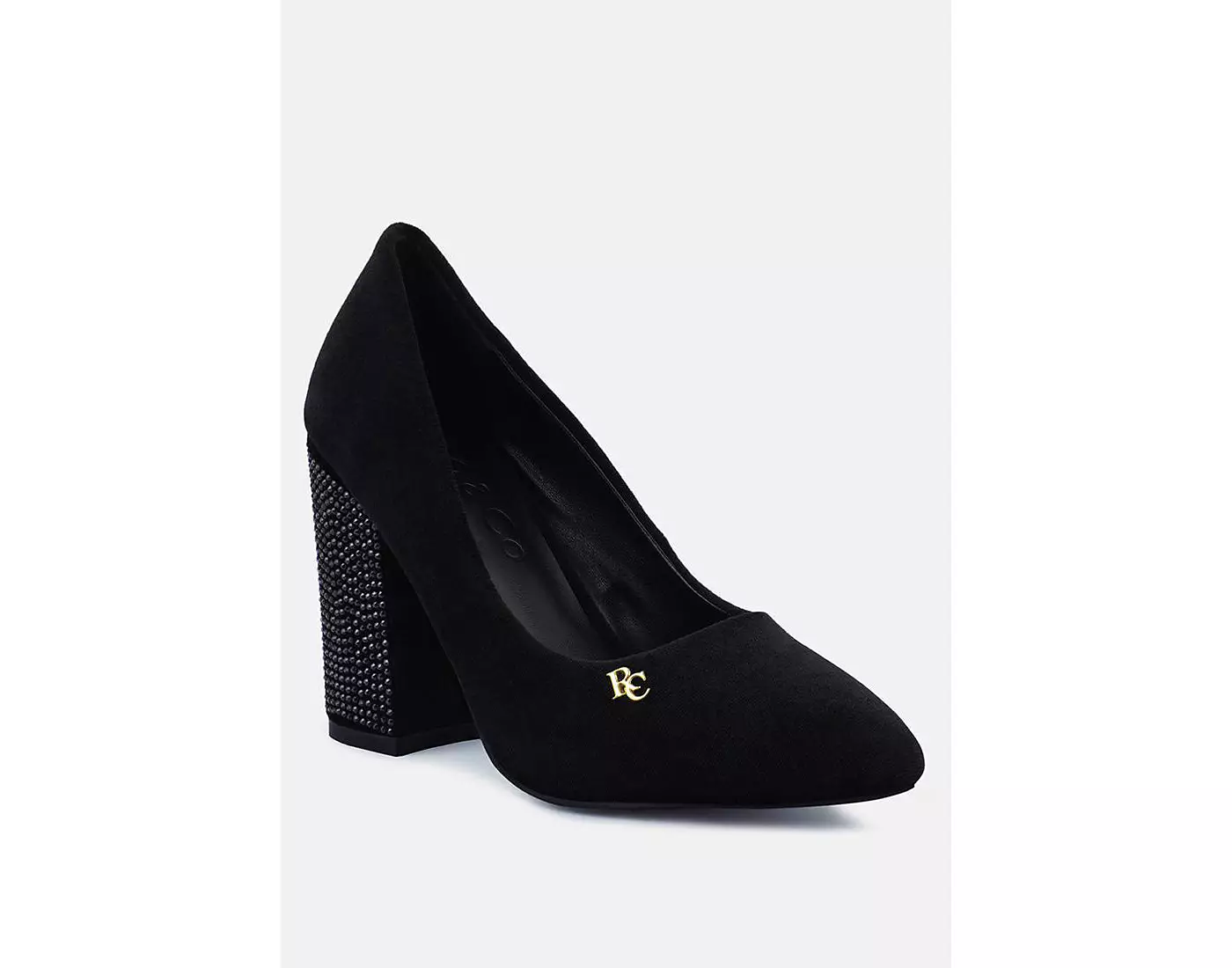 Туфли-лодочки Rag & Co Cyber-Girl на черном каблуке со стразами