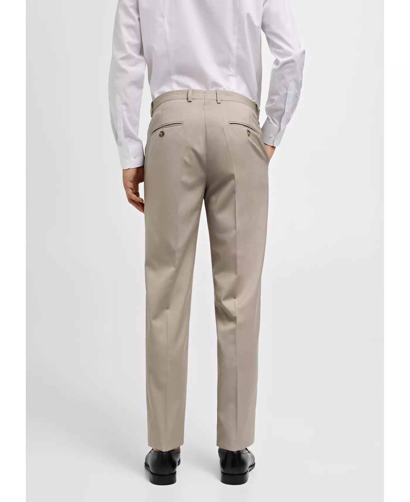 Мужские брюки из натуральной шерсти MANGO