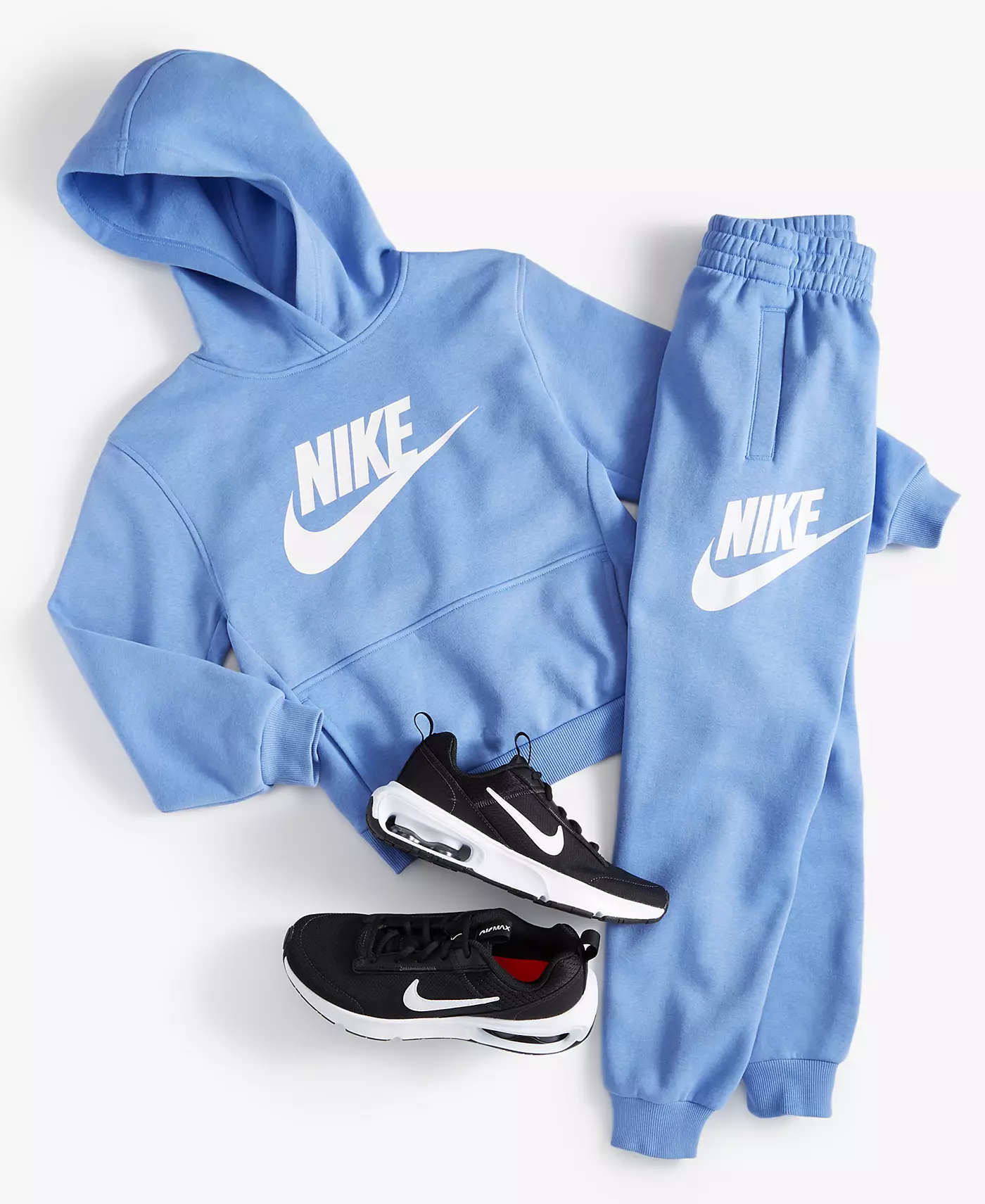 Толстовка с капюшоном и штаны для бега Nike Big Kids Sportswear Club из флиса