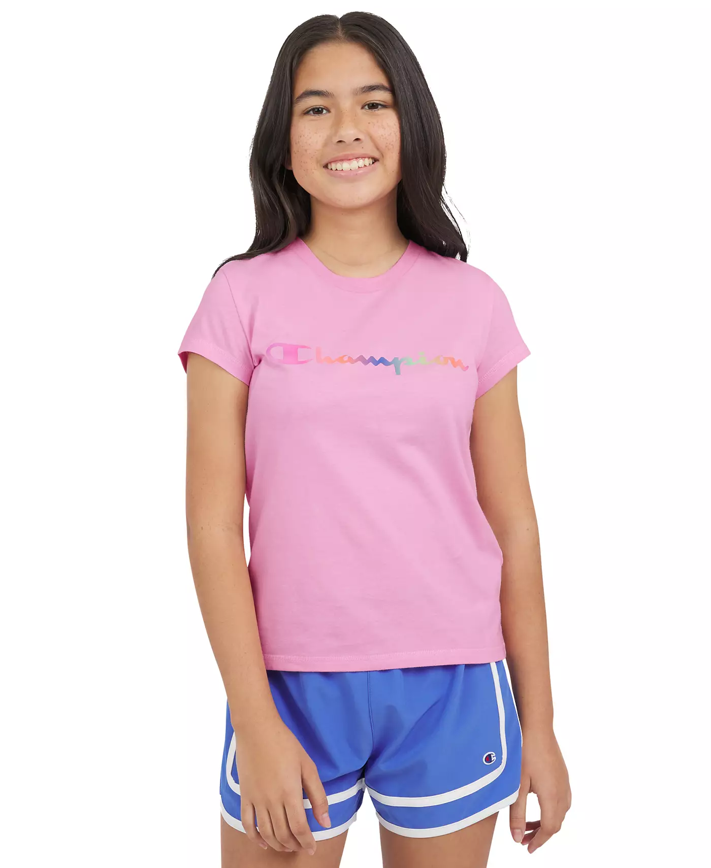 Футболка с короткими рукавами и графическим принтом Champion Big Girls