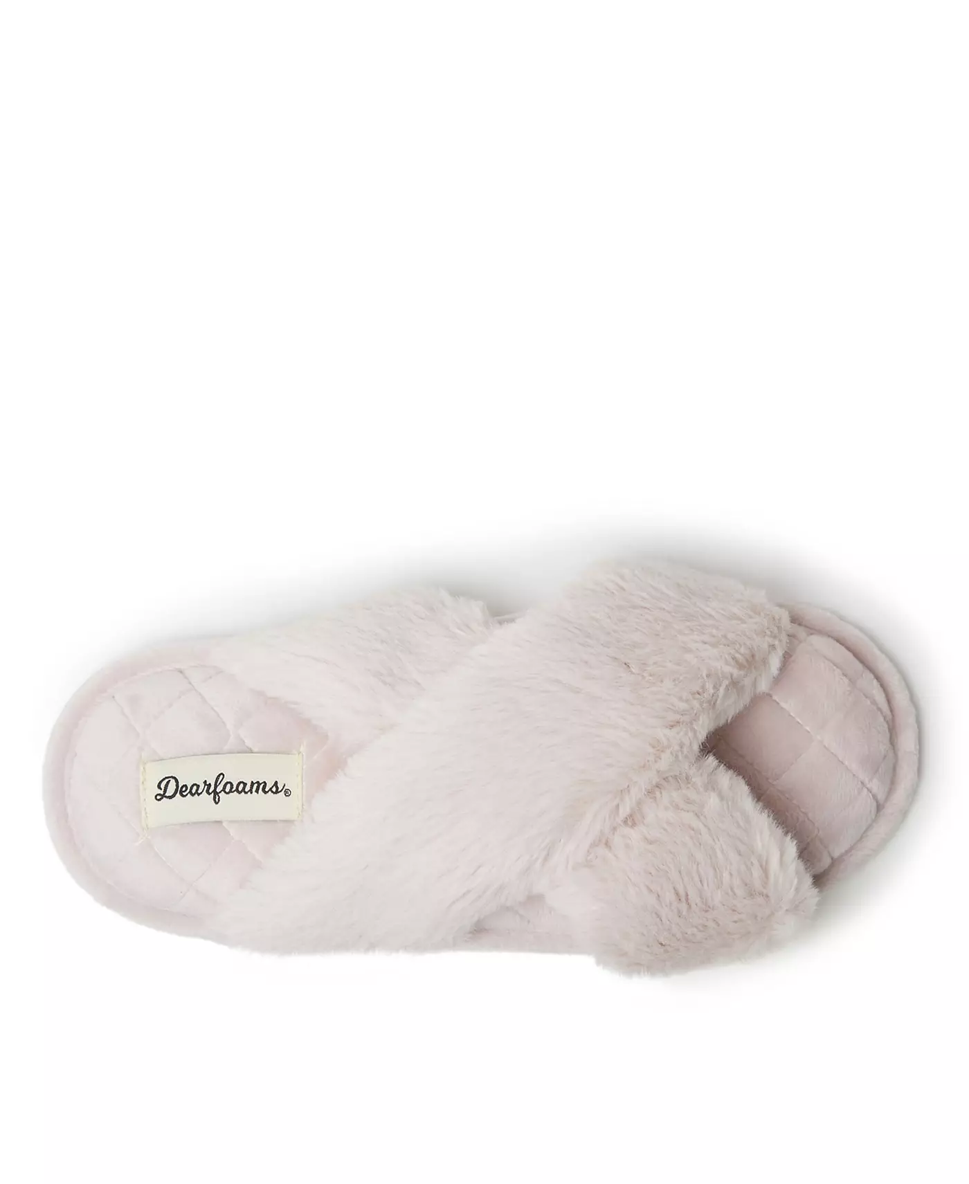 Женские тапочки-слайдеры Jessica Furry Cross Band Dearfoams