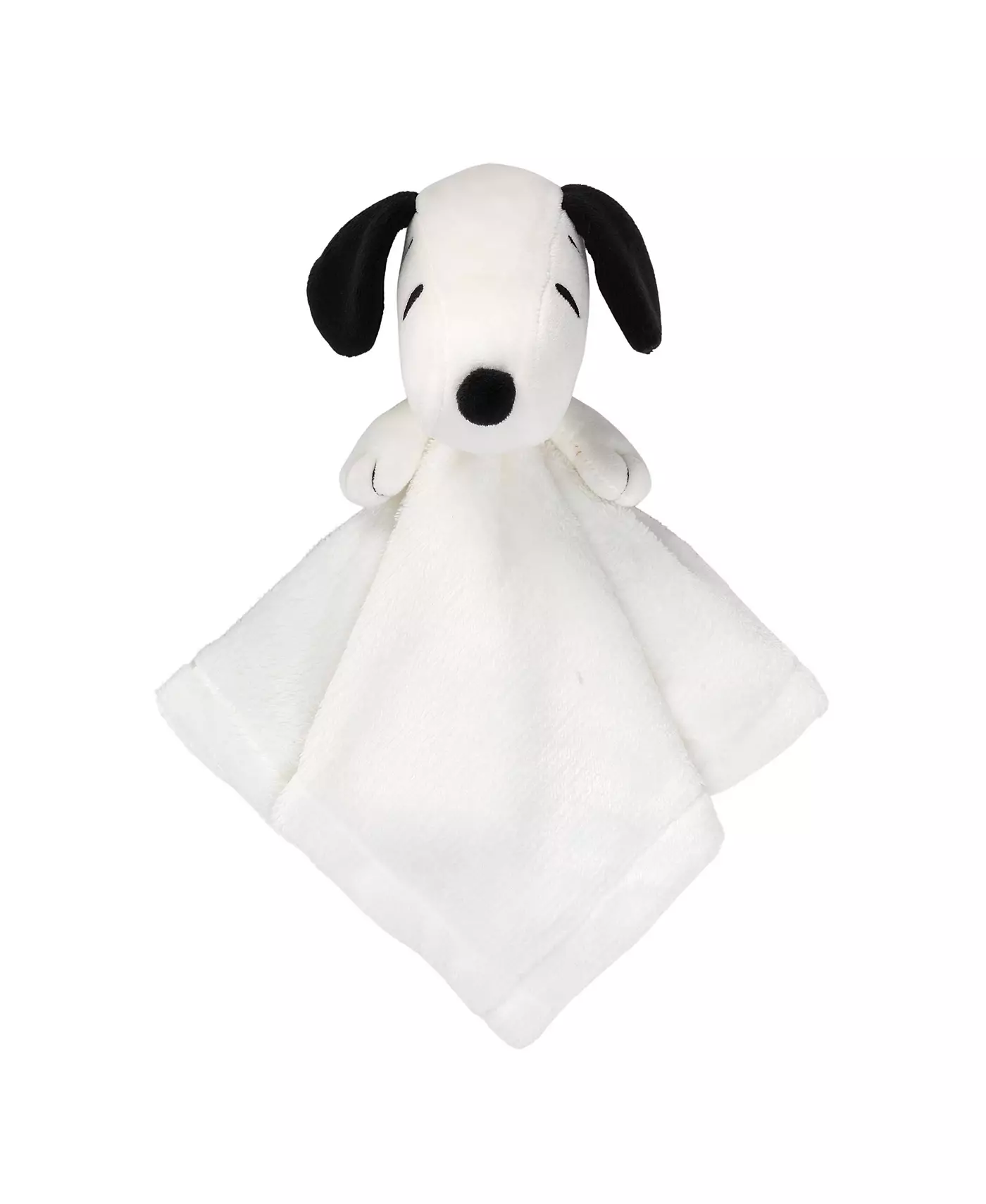 Мягкое одеяло безопасности Lambs & Ivy Peanuts Snoopy Lovey белого/черного цвета