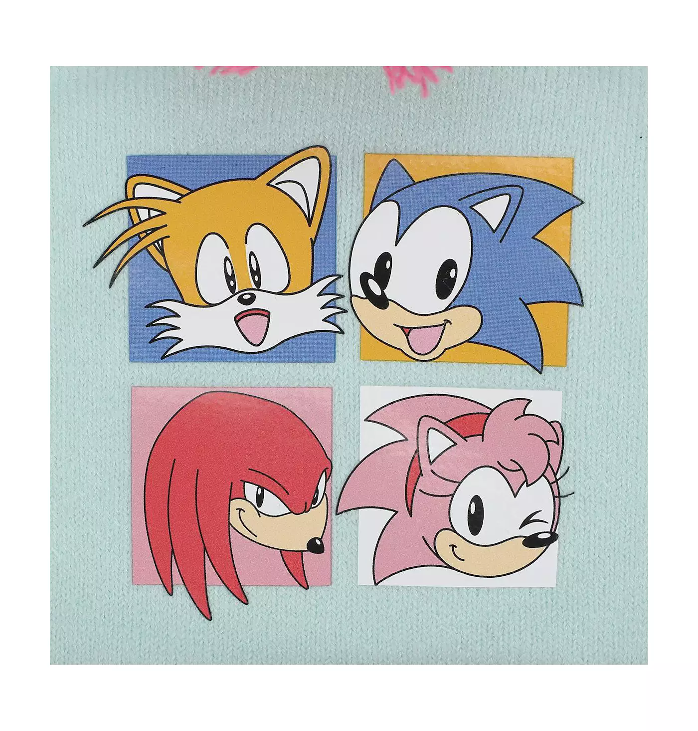 Sonic The Hedgehog Girls розовый и белый молодежный комплект из шапки-бини и перчаток