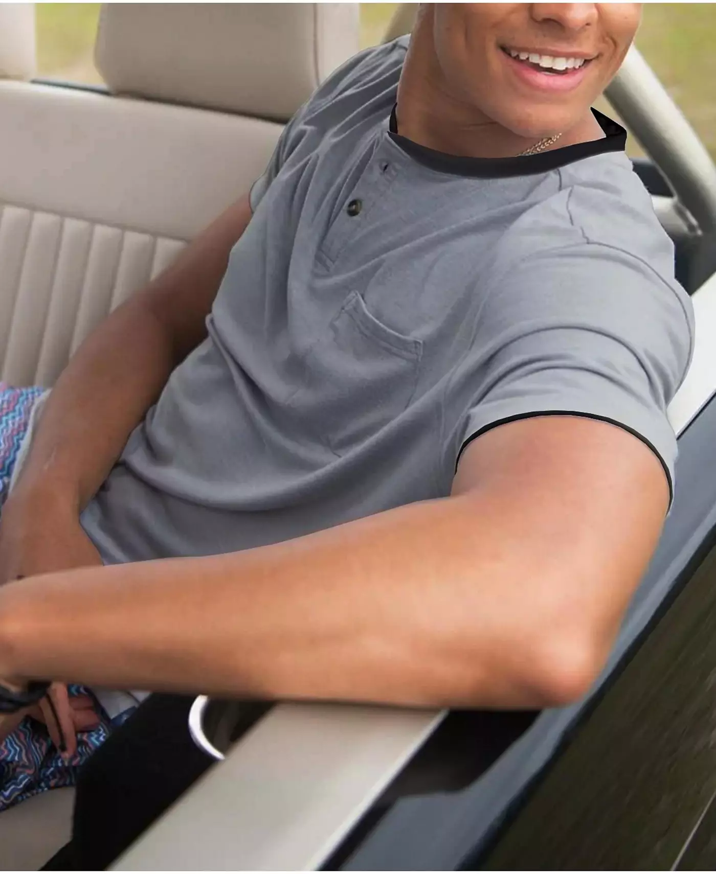 Мужская футболка с коротким рукавом Mio Marino Henley