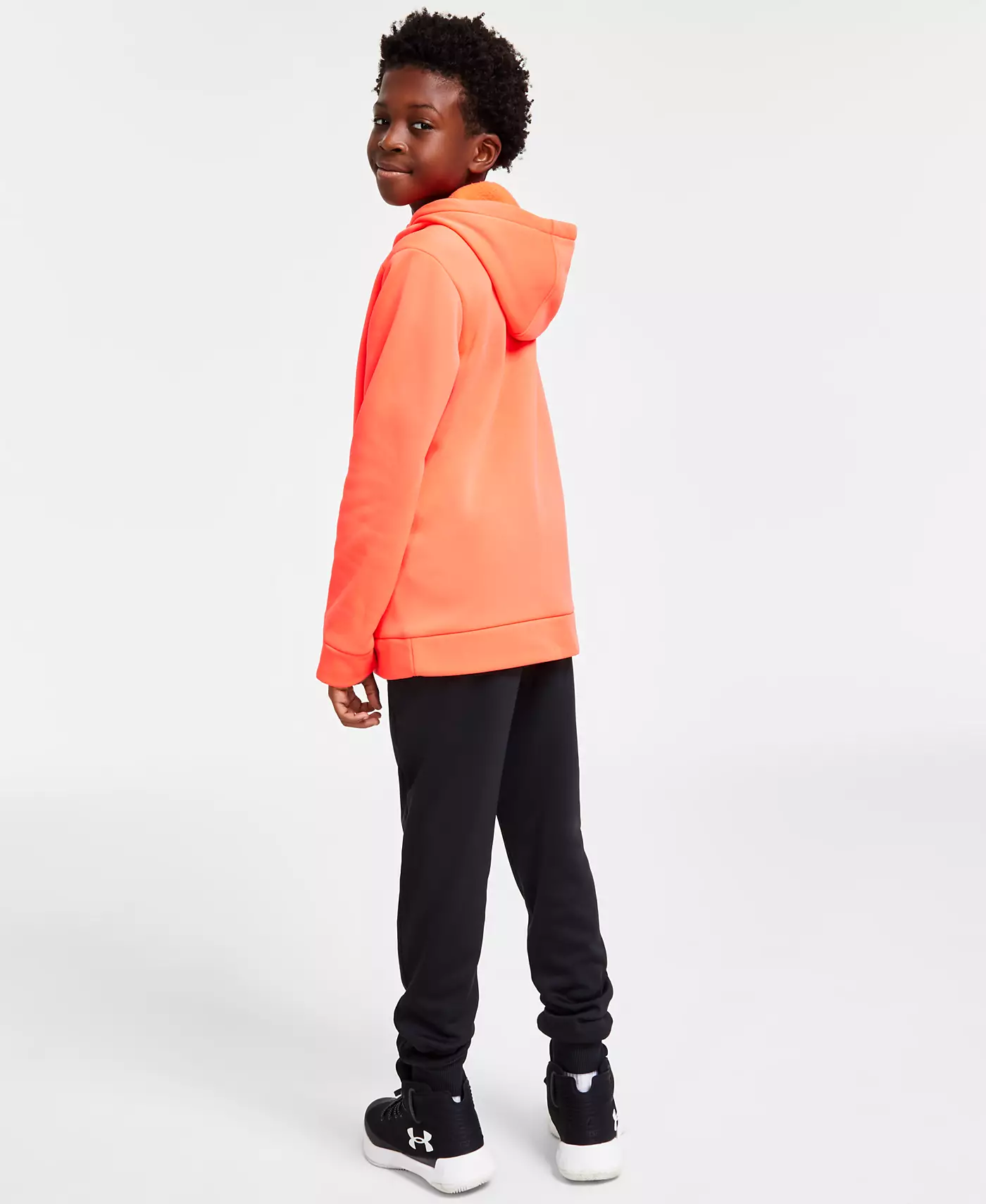 Футболка с логотипом Under Armour Big & Little Boys, толстовка с капюшоном, флисовые штаны и комплекты, подходящая одежда