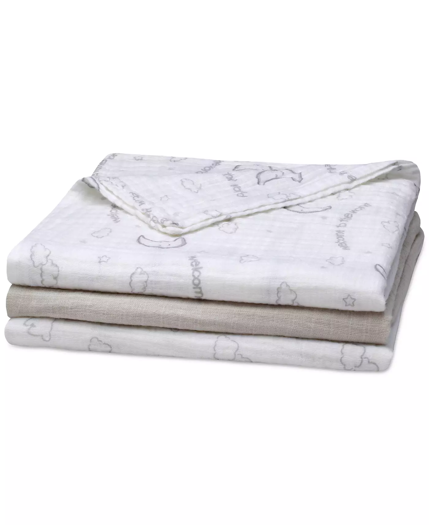 Little Me Baby 3-Pc. Добро пожаловать в мир муслиновые одеяла набор