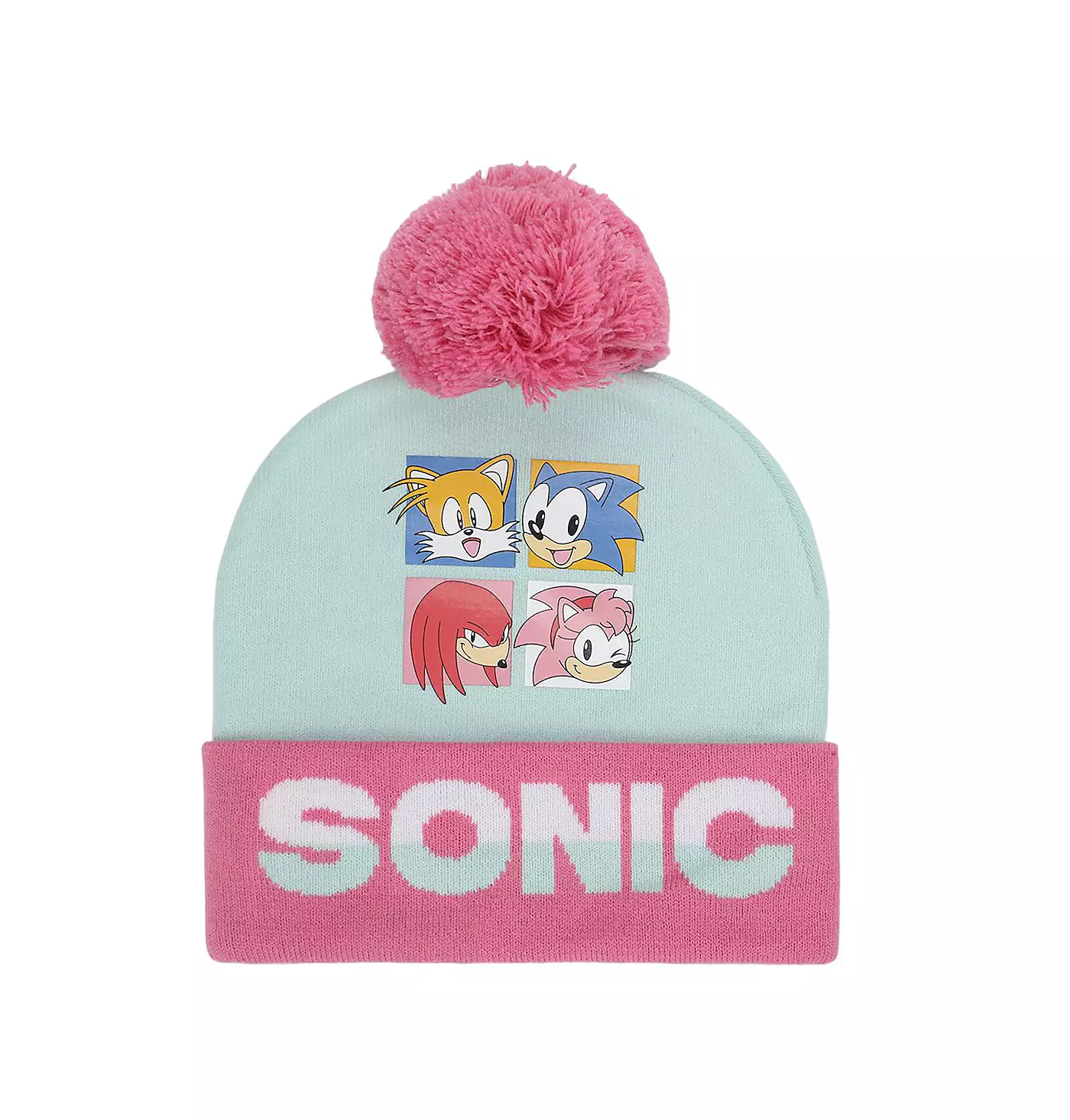 Sonic The Hedgehog Girls розовый и белый молодежный комплект из шапки-бини и перчаток