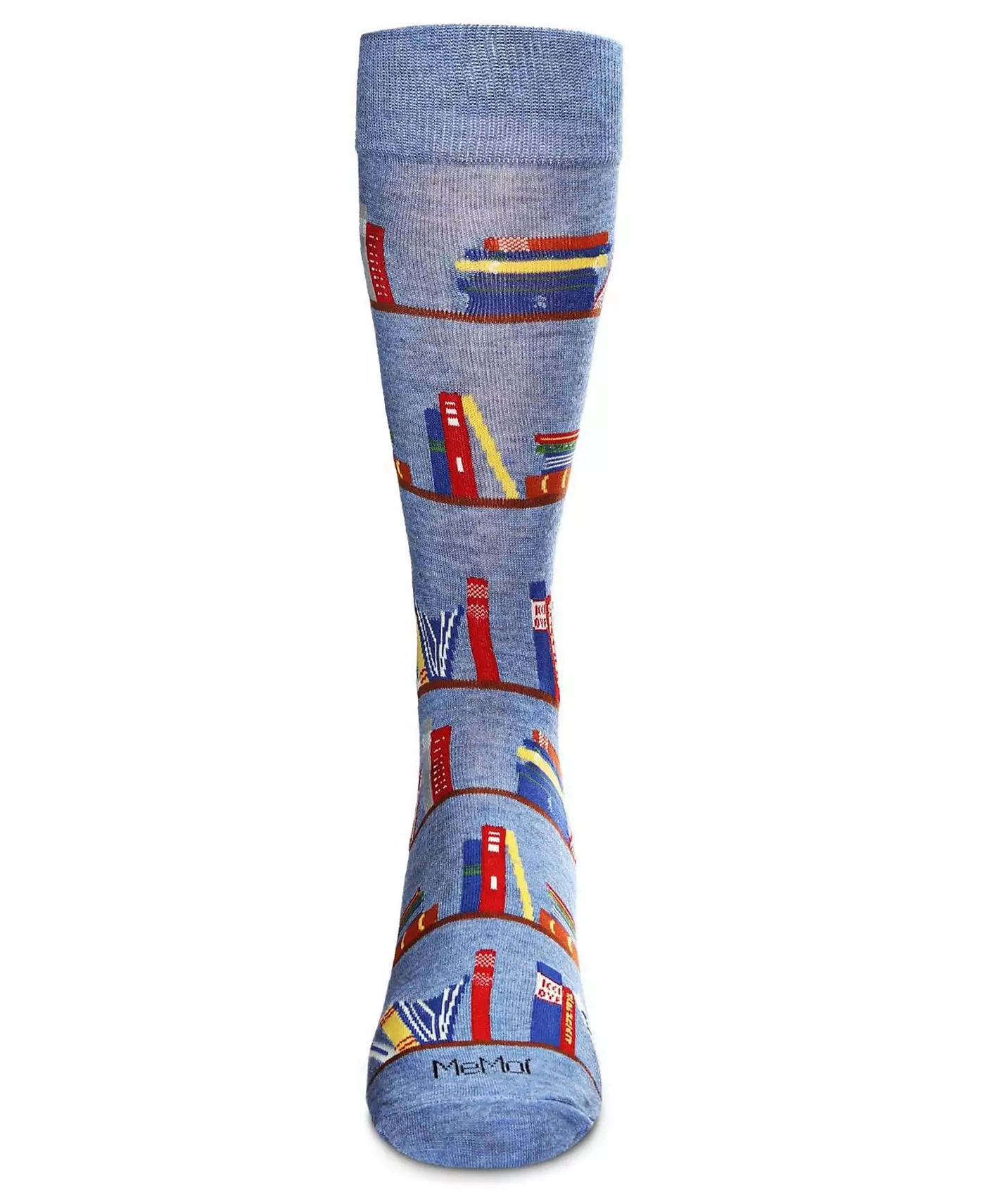 Носки мужские MeMoi Bookshelf Bibliophile Rayon from Bamboo Novelty Crew Socks