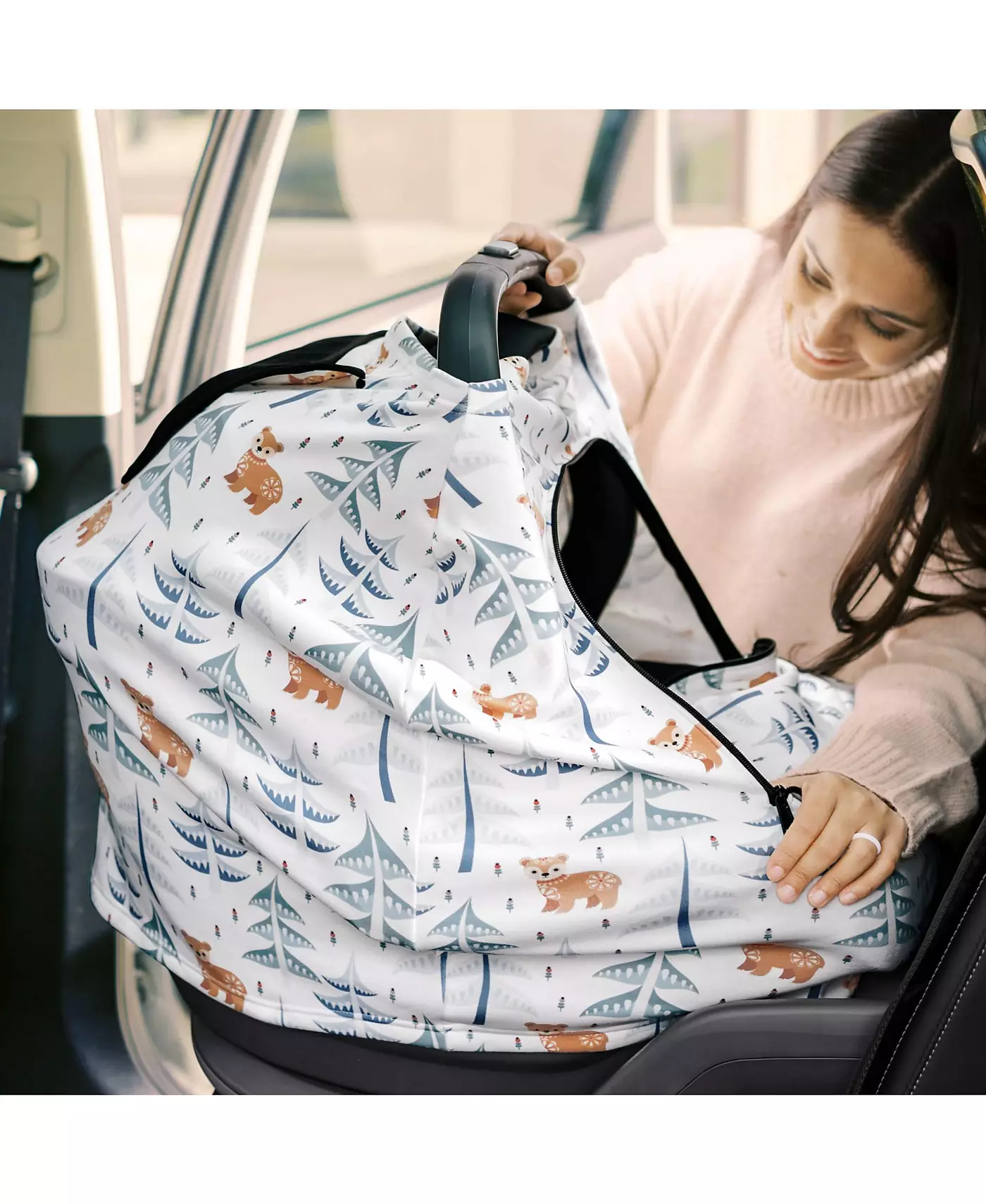 Чехол для детского автокресла KeaBabies Warmzy, универсальные эластичные чехлы для детских автокресел, зимний навес для автокресла