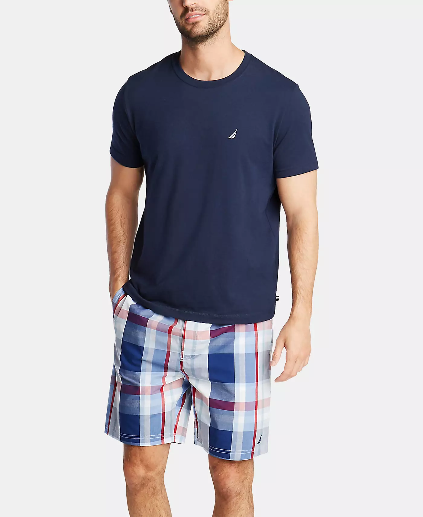 Мужские пижамные шорты Nautica Cotton Plaid