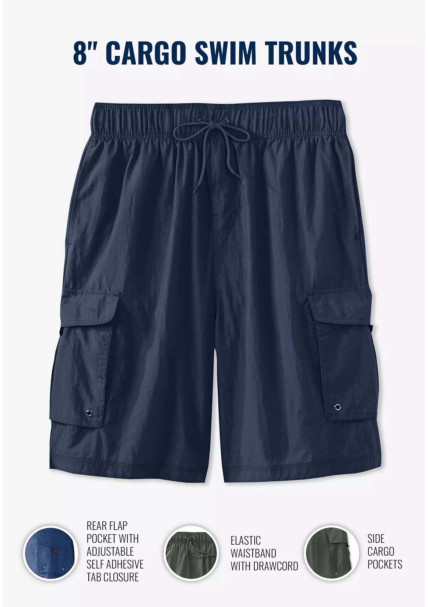 Плавки-карго KingSize Big & Tall 8 дюймов