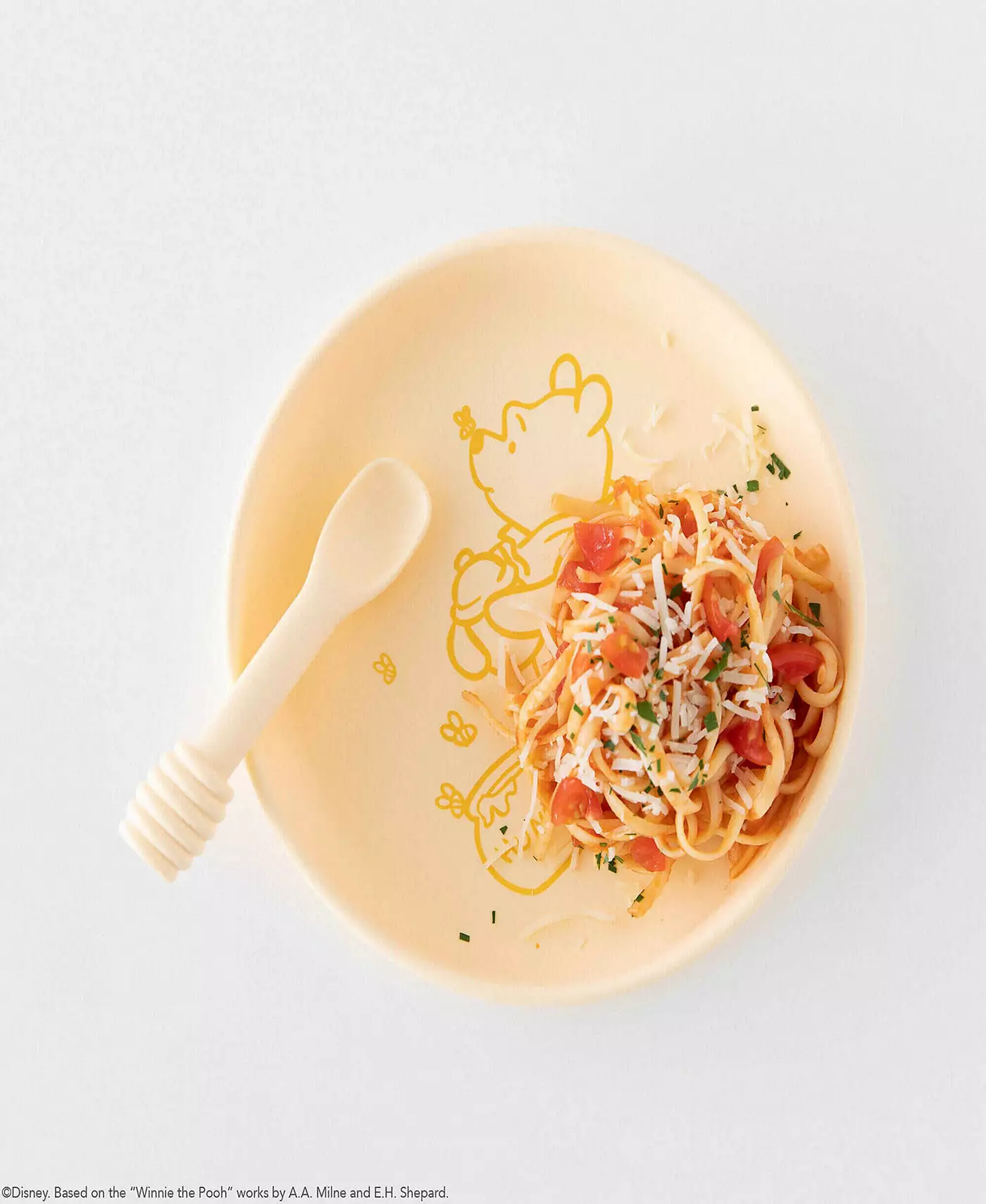 Bumkins Силиконовый Disney Винни Пух Тарелка + Ложка Набор