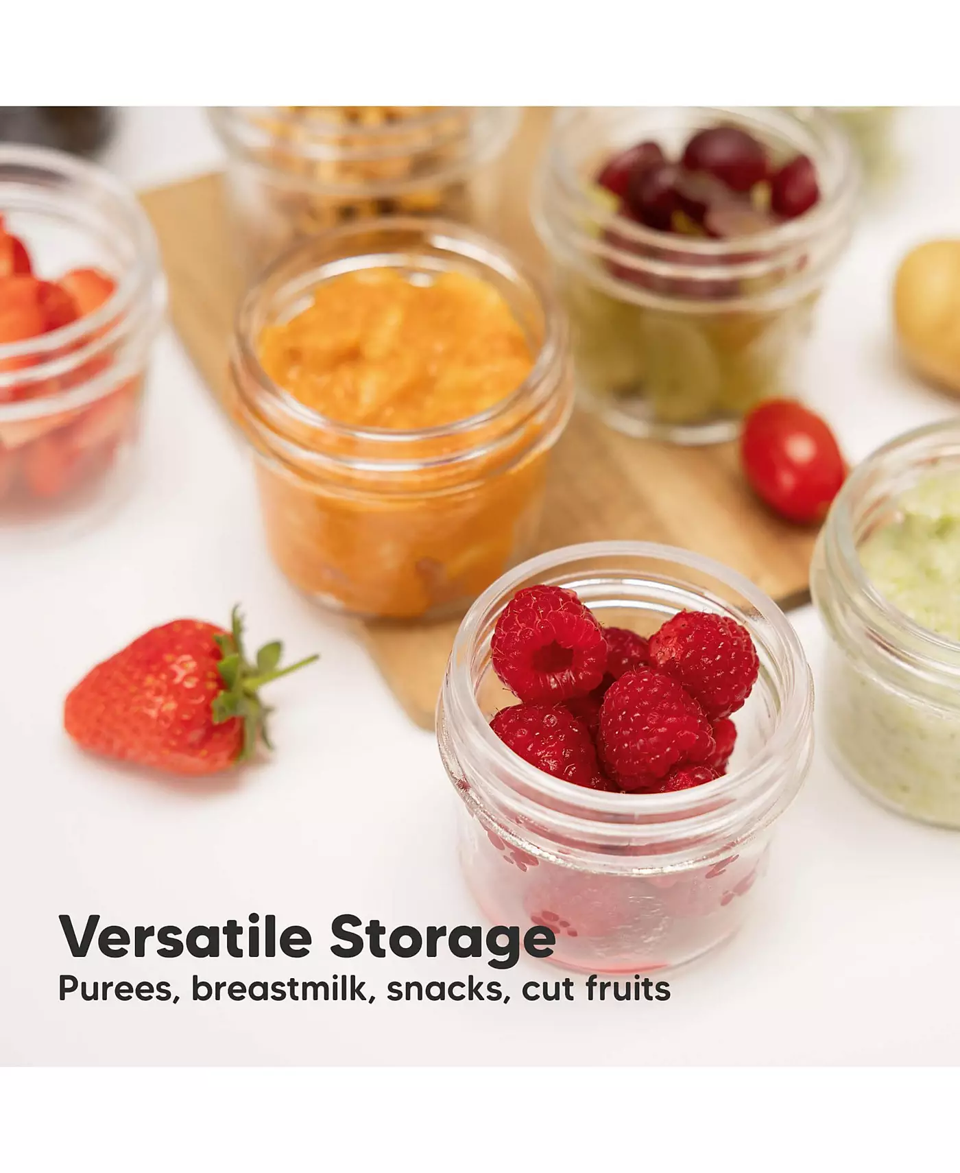 Контейнеры для хранения детского питания KeaBabies 12 шт., 4 унции, герметичные, стеклянные банки для детского питания без содержания бисфенола А для кормления