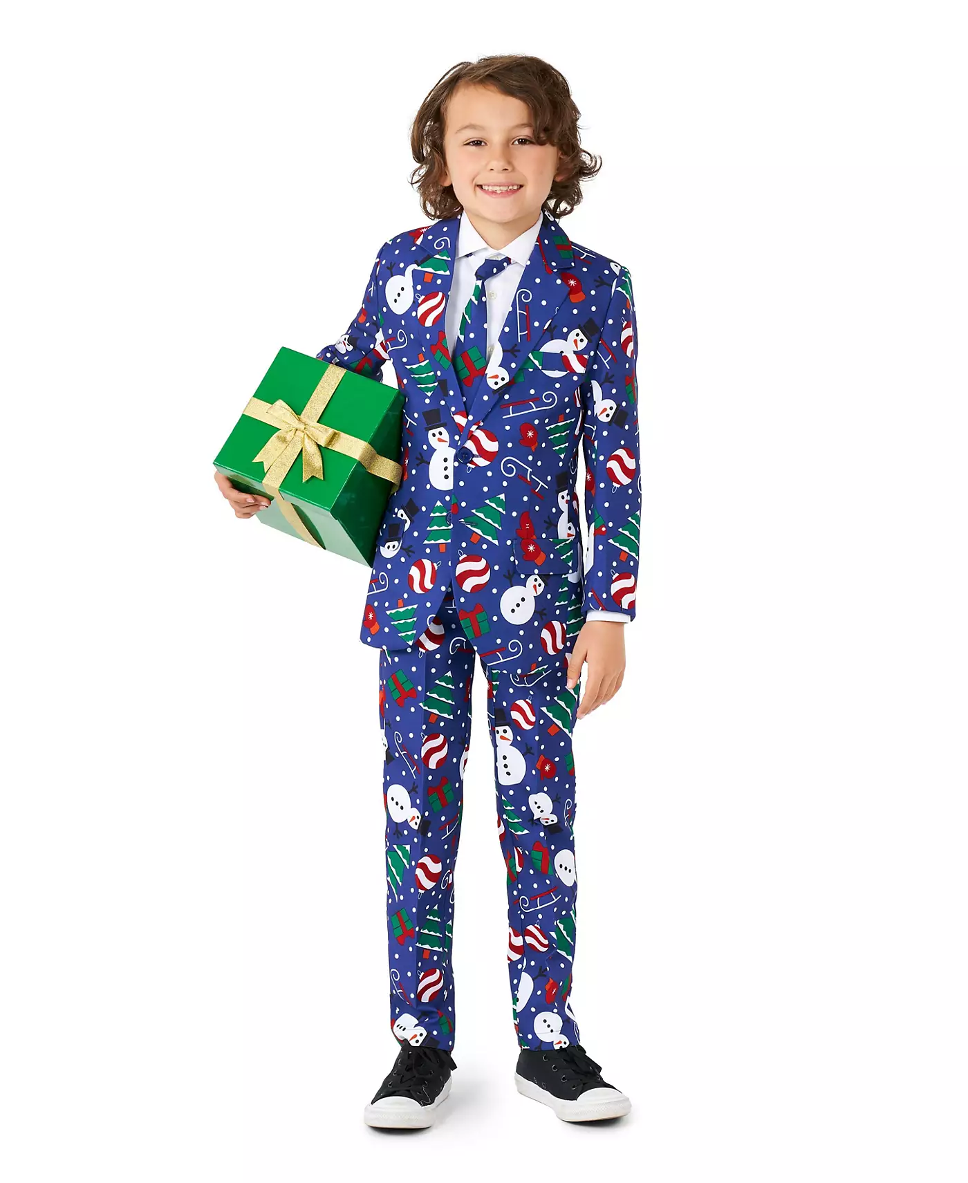 Костюм для мальчика Suitmeister Little Boys Christmas Snowman с застежкой на пуговицы, включающий блейзер, брюки и галстук-застежку