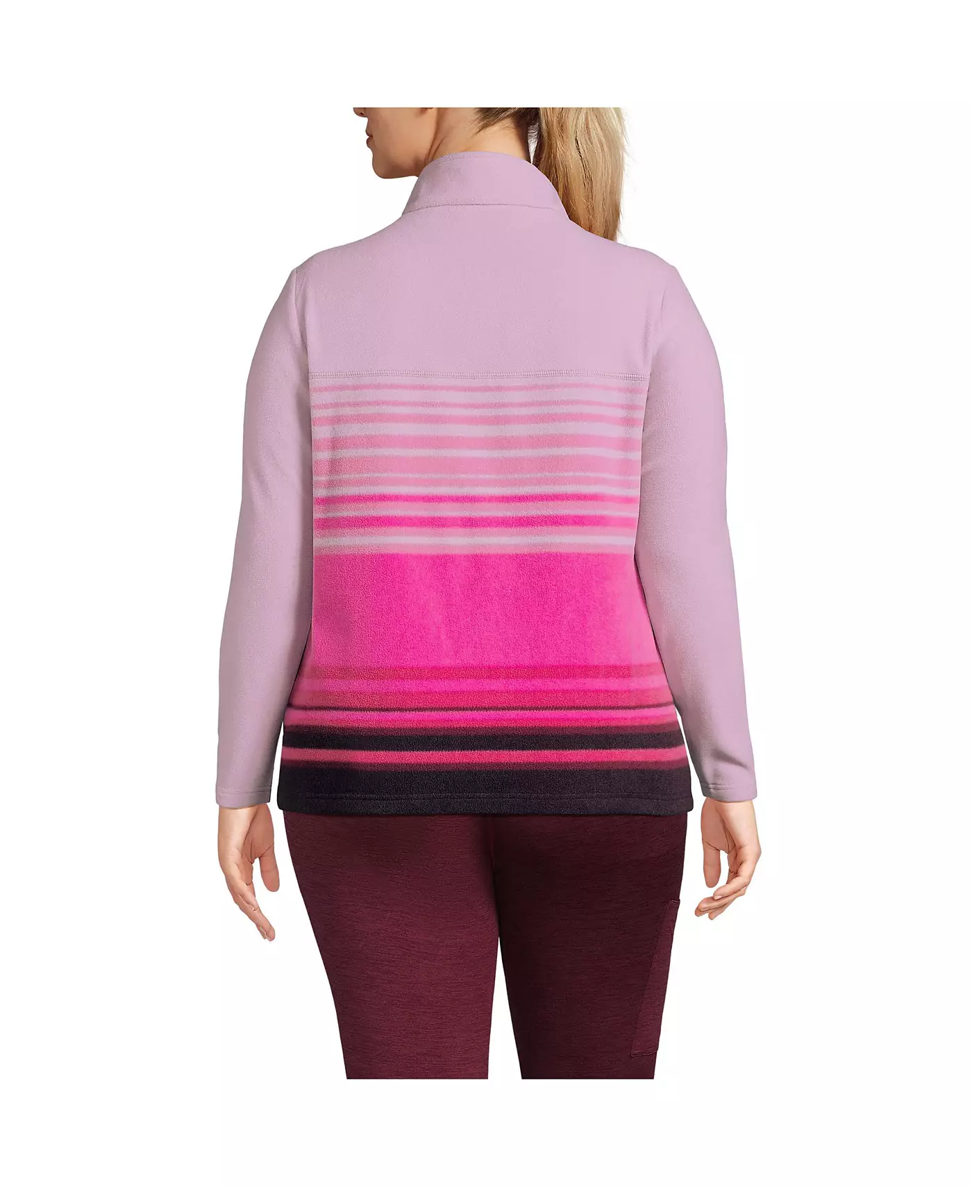 Пуловер Lands' End Plus Size Anyweather из флиса с застежкой-молнией на четверть оборота