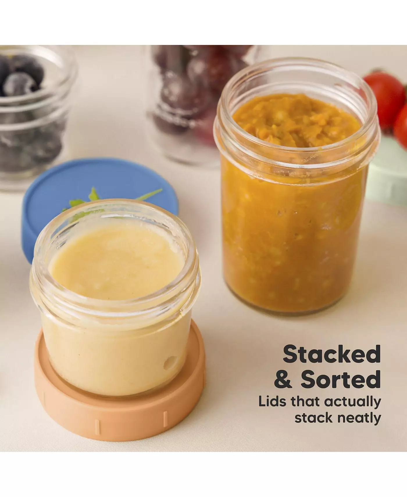 Контейнеры для хранения детского питания KeaBabies 8 шт., герметичные, стеклянные, не содержащие бисфенол-А, для кормления детей