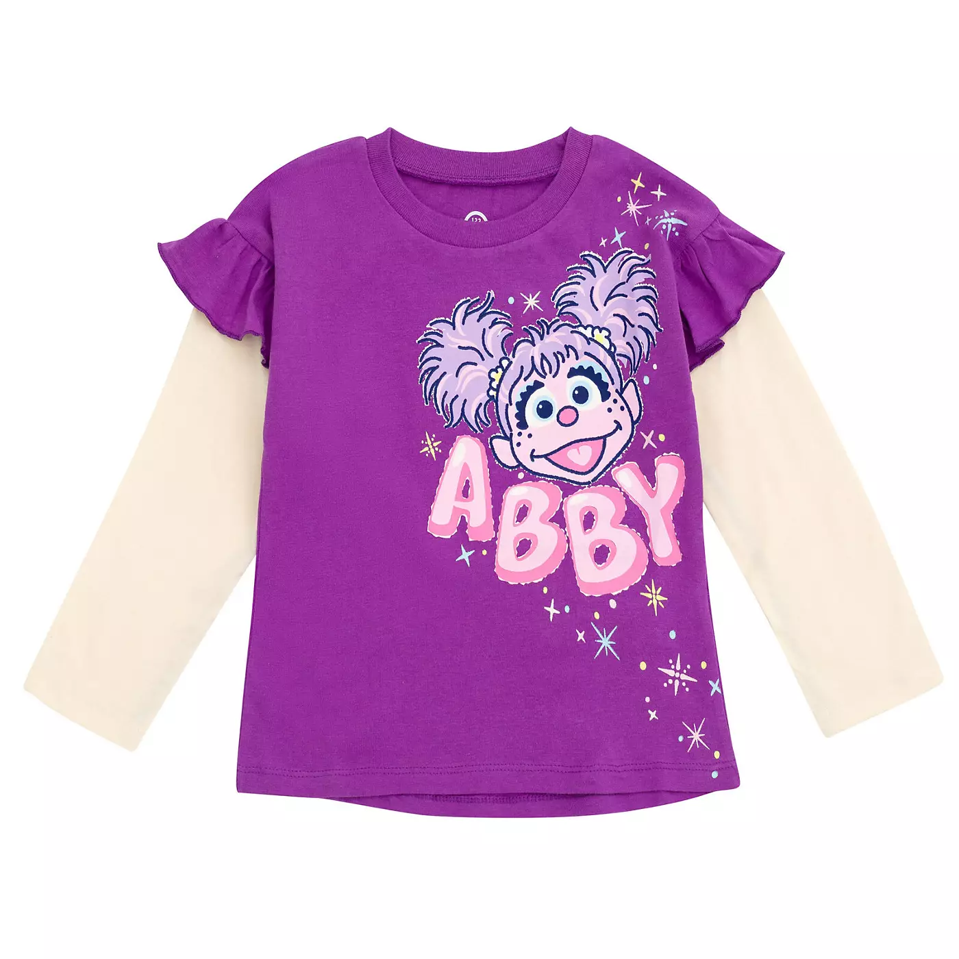 Улица Сезам для девочек, набор из 2 футболок с длинными рукавами и баской