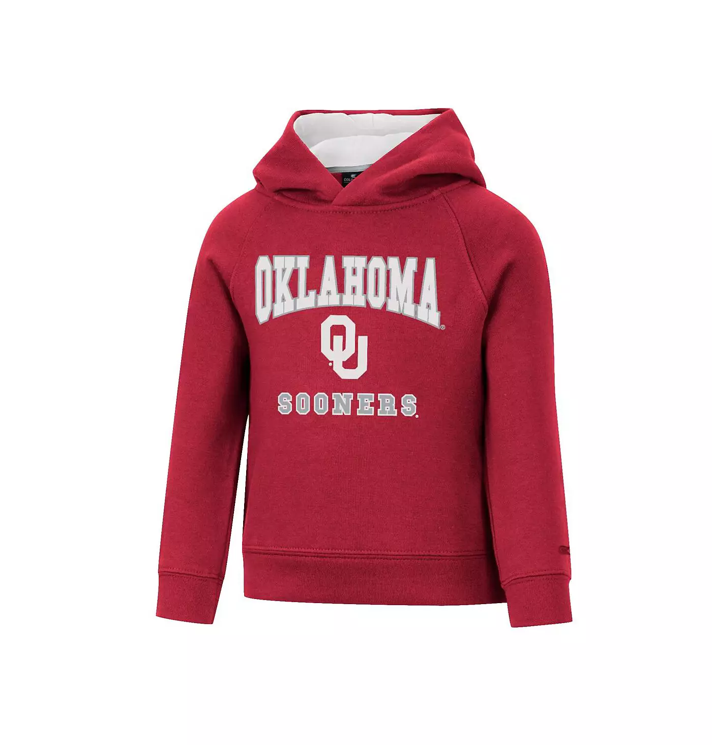 Colosseum Toddler Boys and Girls Crimson Oklahoma Sooners Chimney Sweep Raglan Pullover Hoodie