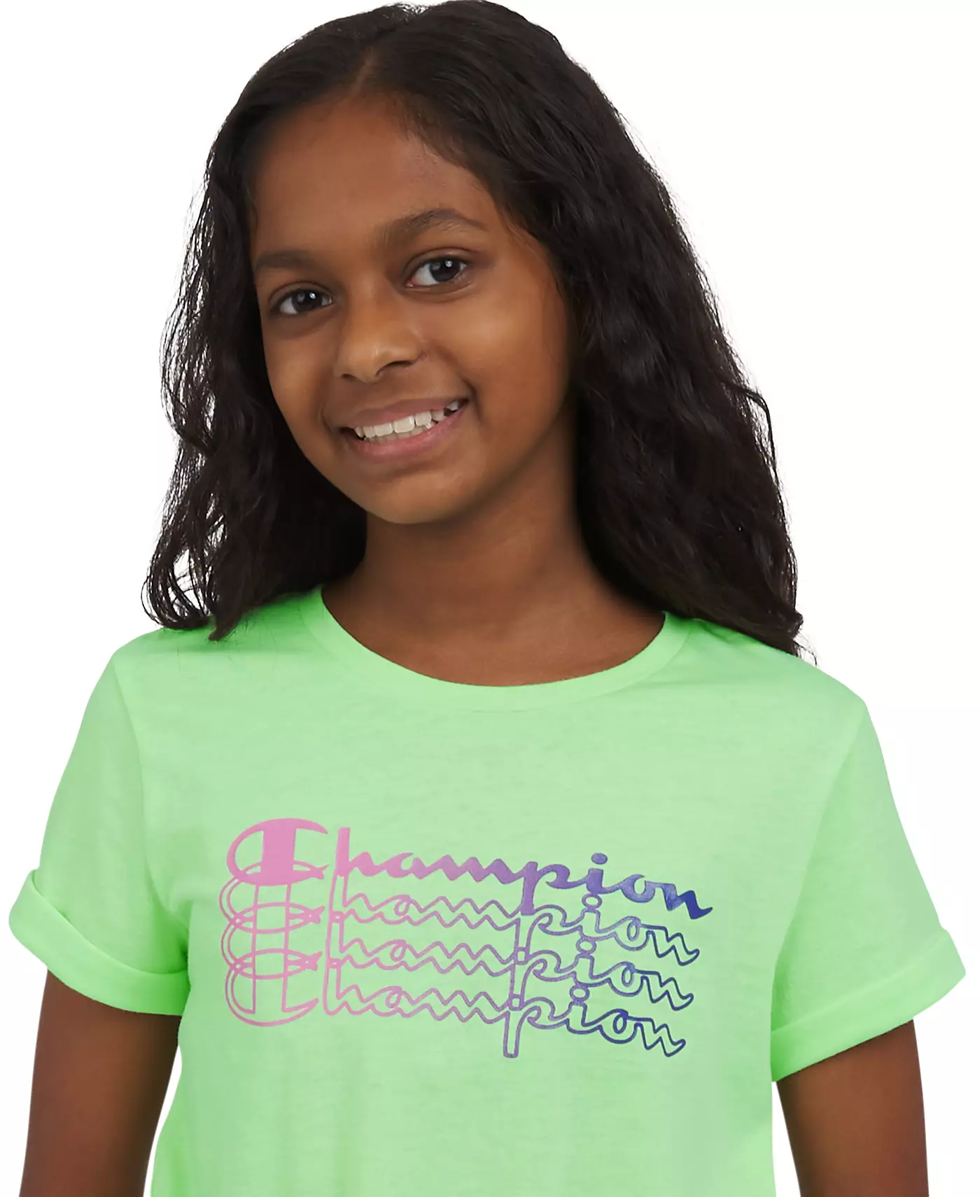 Футболка Champion Big Girls с логотипом и завязкой спереди
