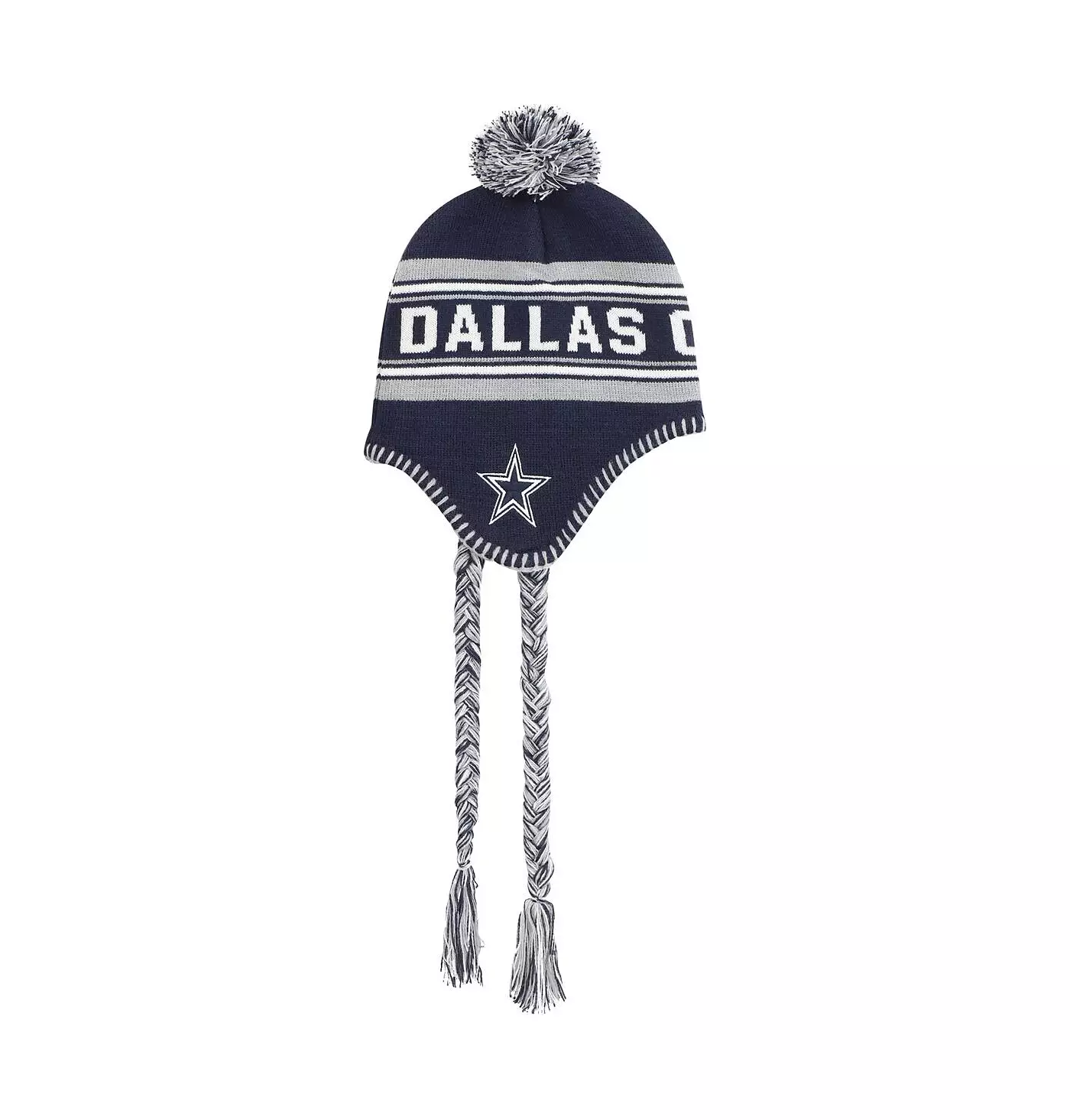 Outerstuff Preschool Navy Dallas Cowboys жаккардовая шапка с кисточками и помпоном