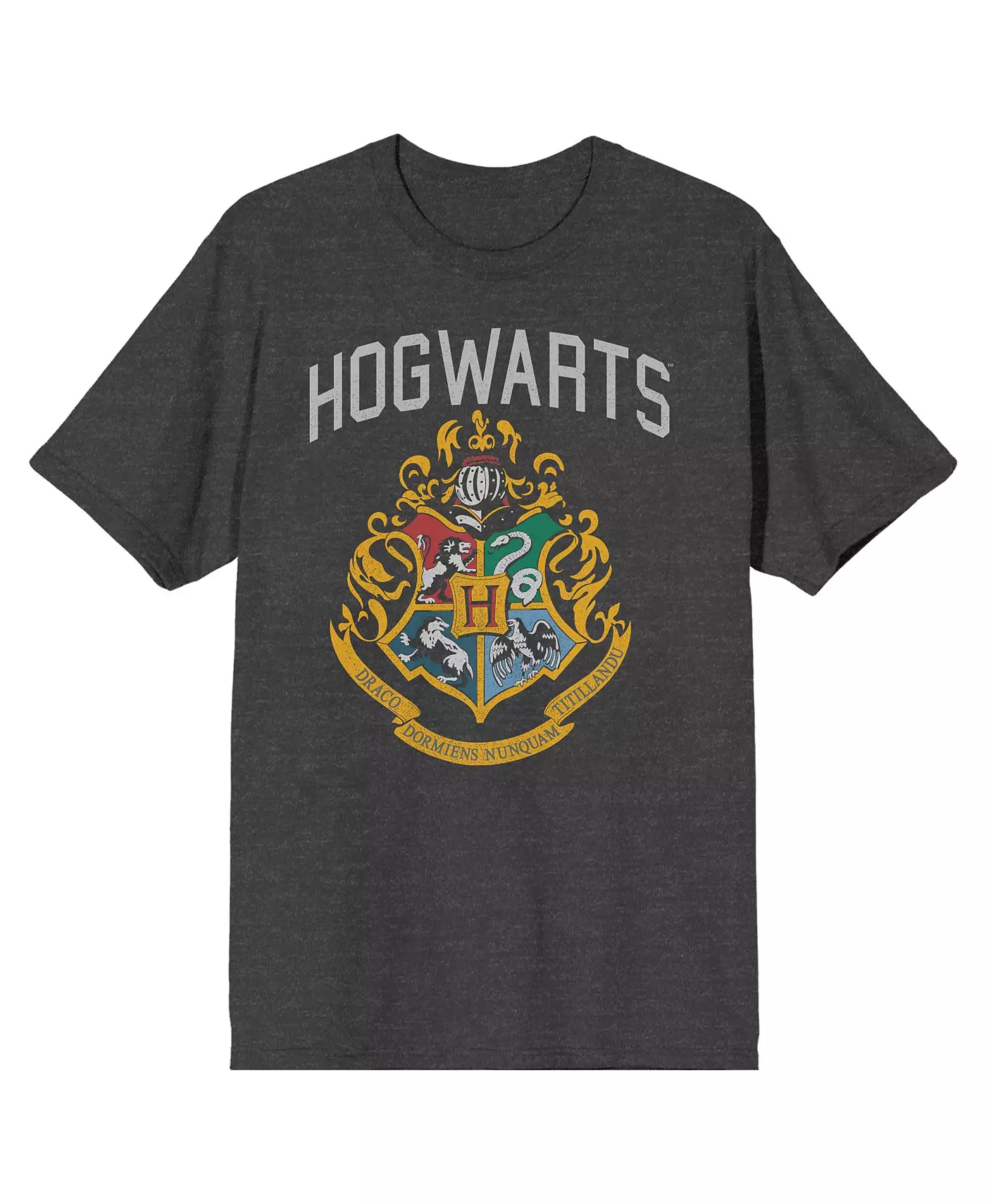 Мужская футболка Harry Potter Hogwarts Crest Charcoal Heather-XXL