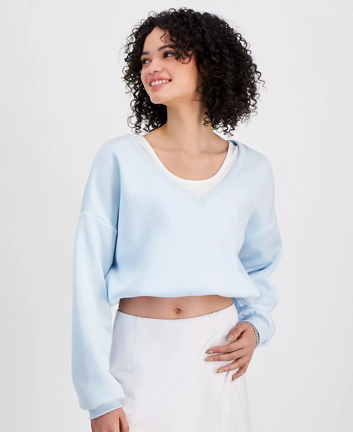 Спортивная флисовая толстовка Madden Girl Juniors Twofer Bubble Hem