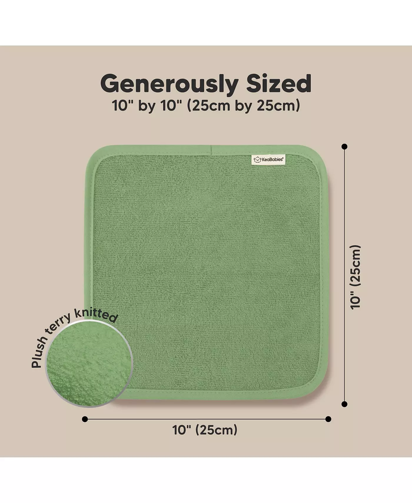 KeaBabies 6 упаковок роскошных детских мочалок, органические и мягкие детские мочалки, детские банные полотенца, салфетки для лица