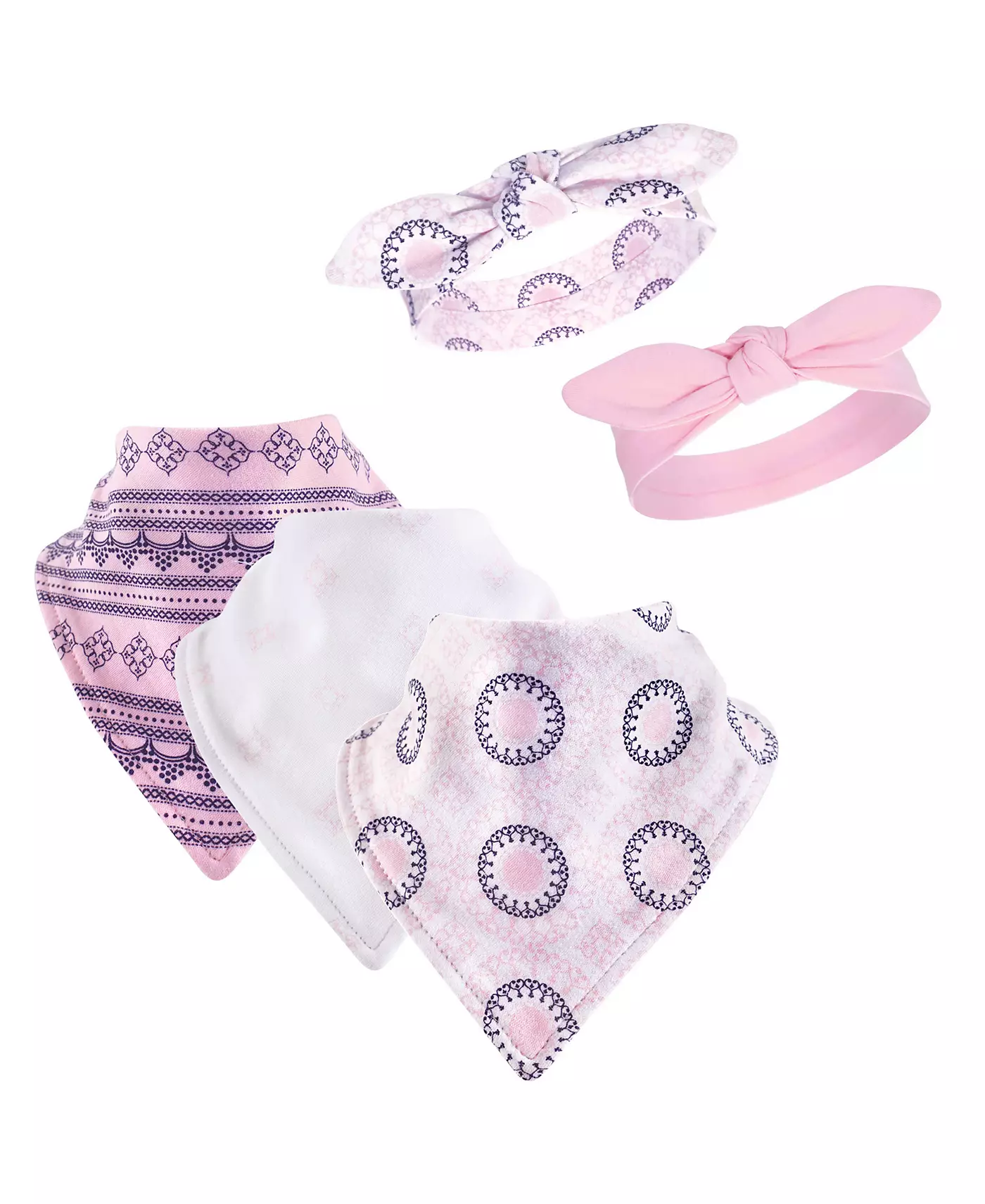 Хлопковые банданы и повязки на голову для девочек Yoga Sprout Baby Girl, 5 шт.