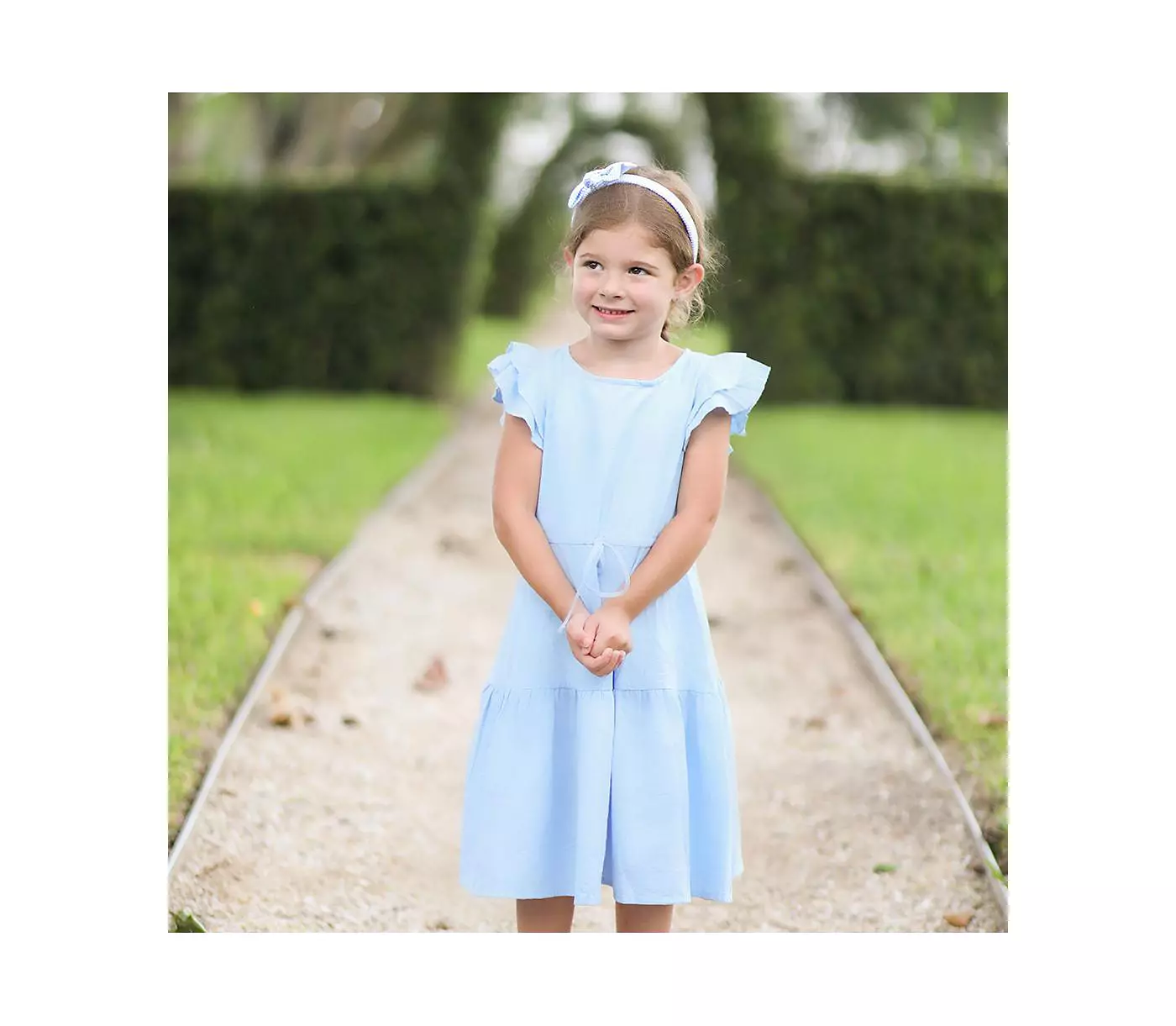 Повязка на голову с бантом из ткани сирсакер для девочек Bits & Bows