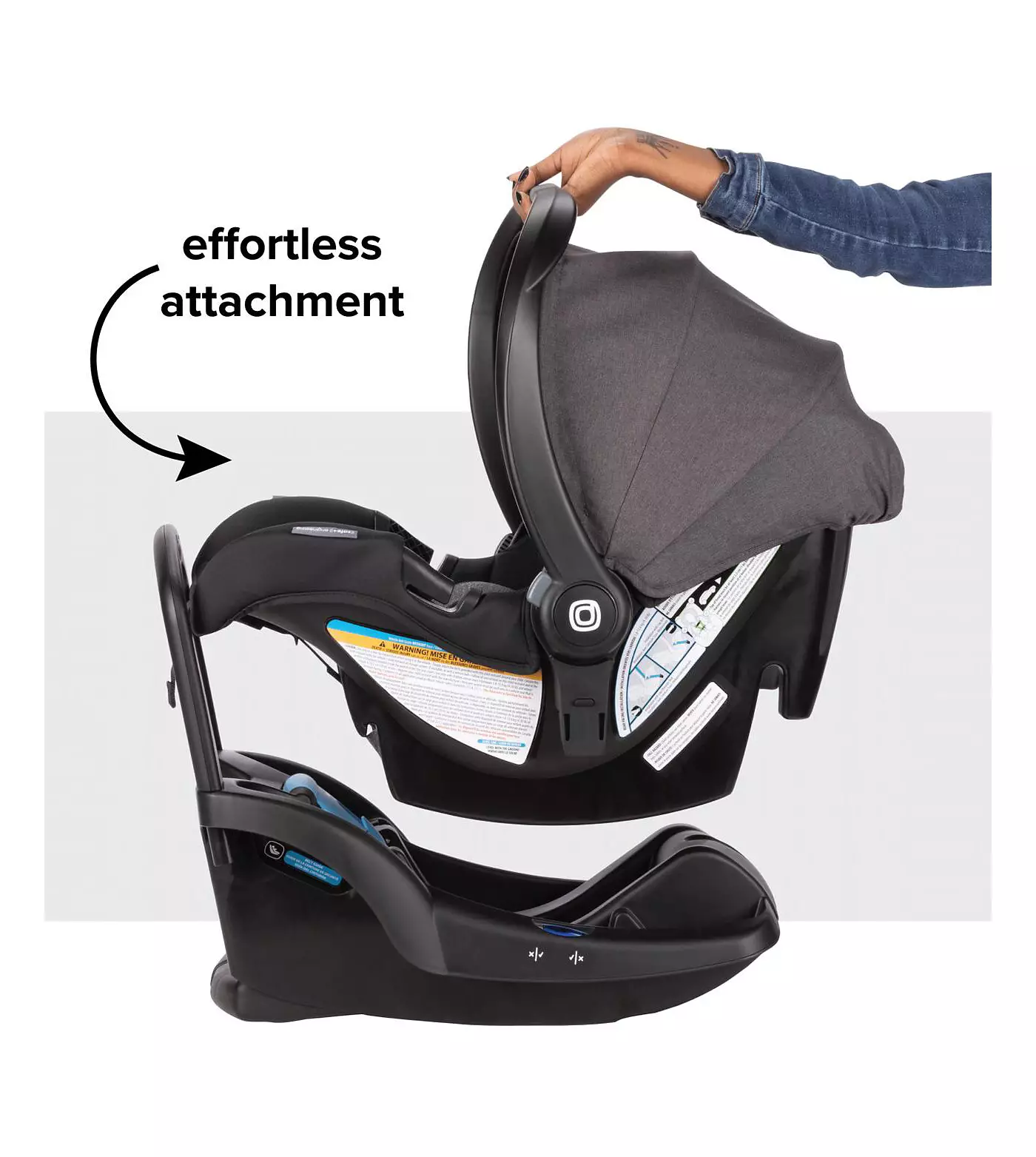 Система для путешествий Diono Quantum 4 3-в-1 с детским автокреслом LiteClik30 R SafePlus и базой, серый сланец