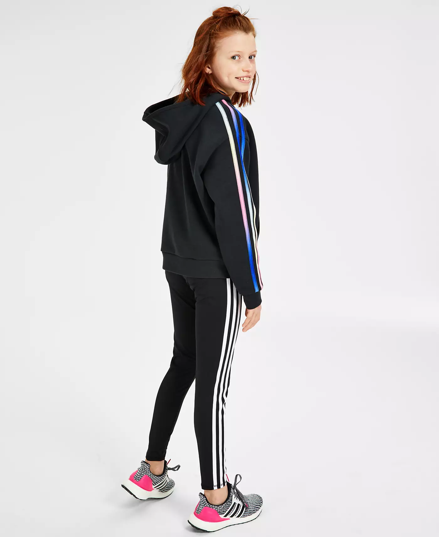 Длинные обтягивающие леггинсы Adidas Big Girls Aeroready