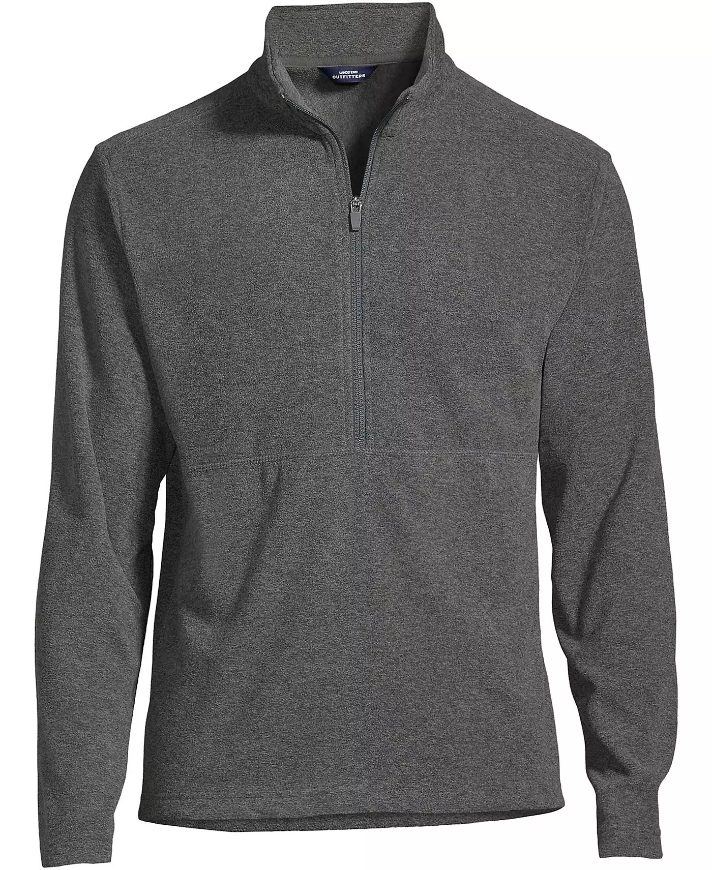 Топ-пуловер Lands' End Big & Tall Thermacheck 100 из флиса с застежкой-молнией на четверть оборота