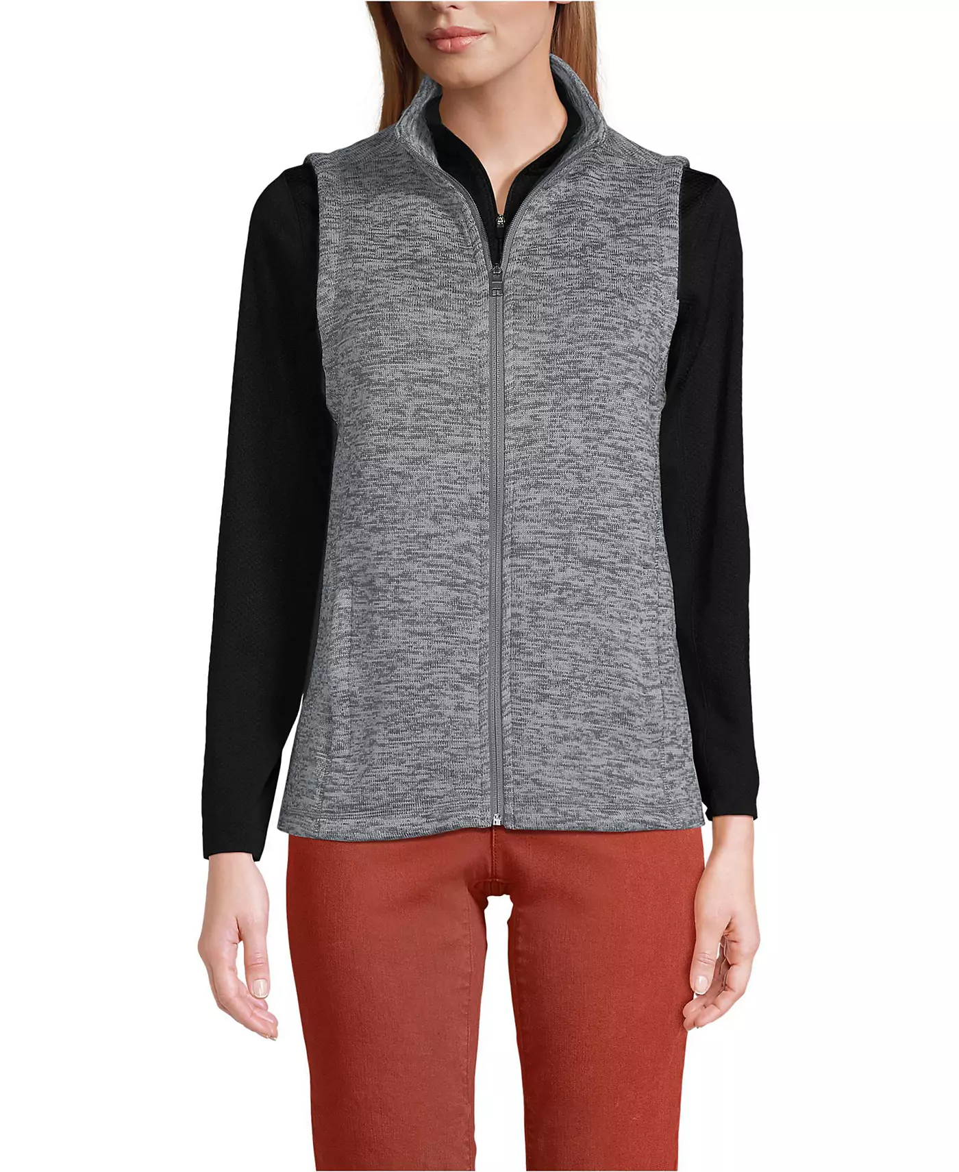 Женская школьная форма Lands' End, свитер, флисовый жилет